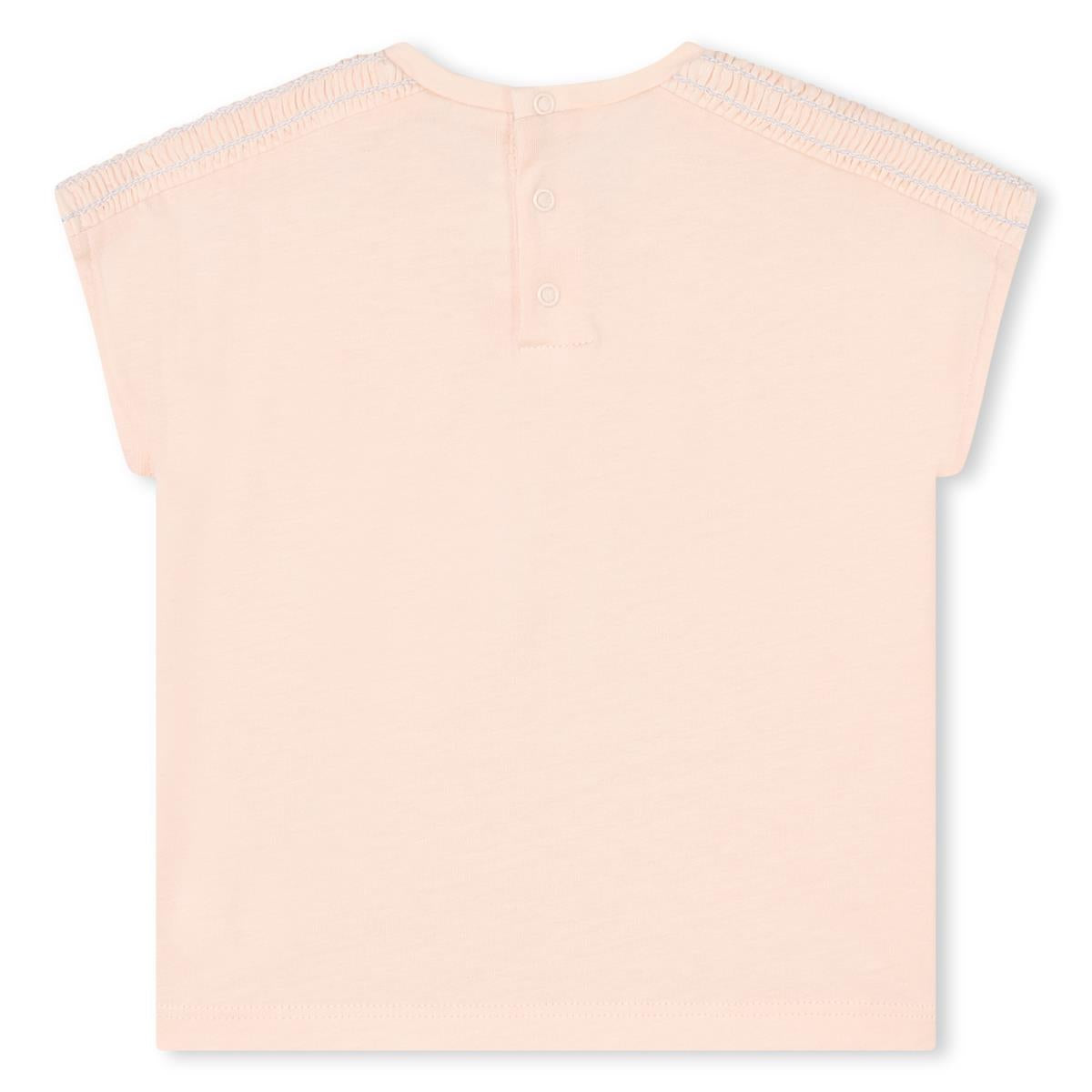 Baby Girls Pink Cotton T-Shirt