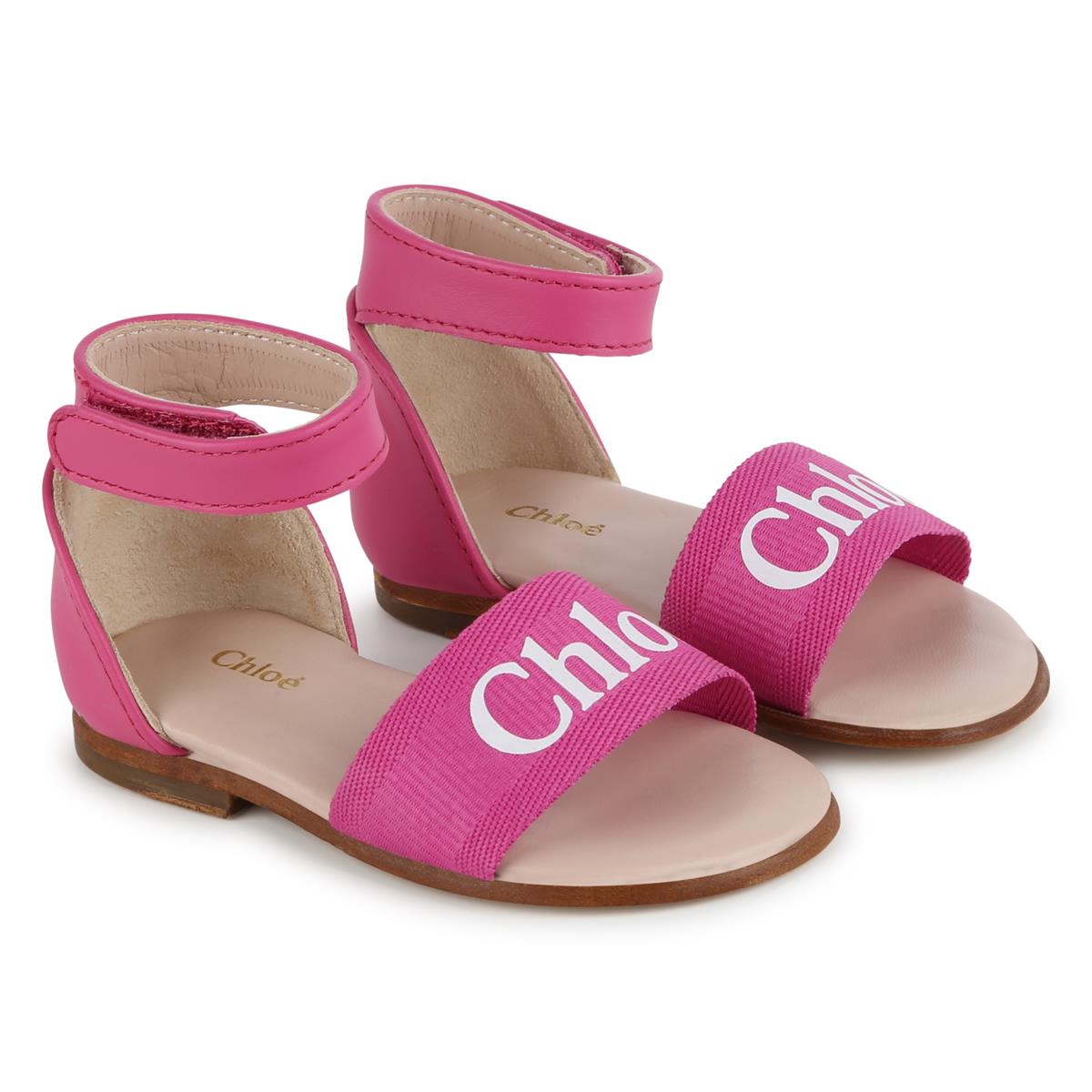Baby Girls Fuchsia Logo Sandals