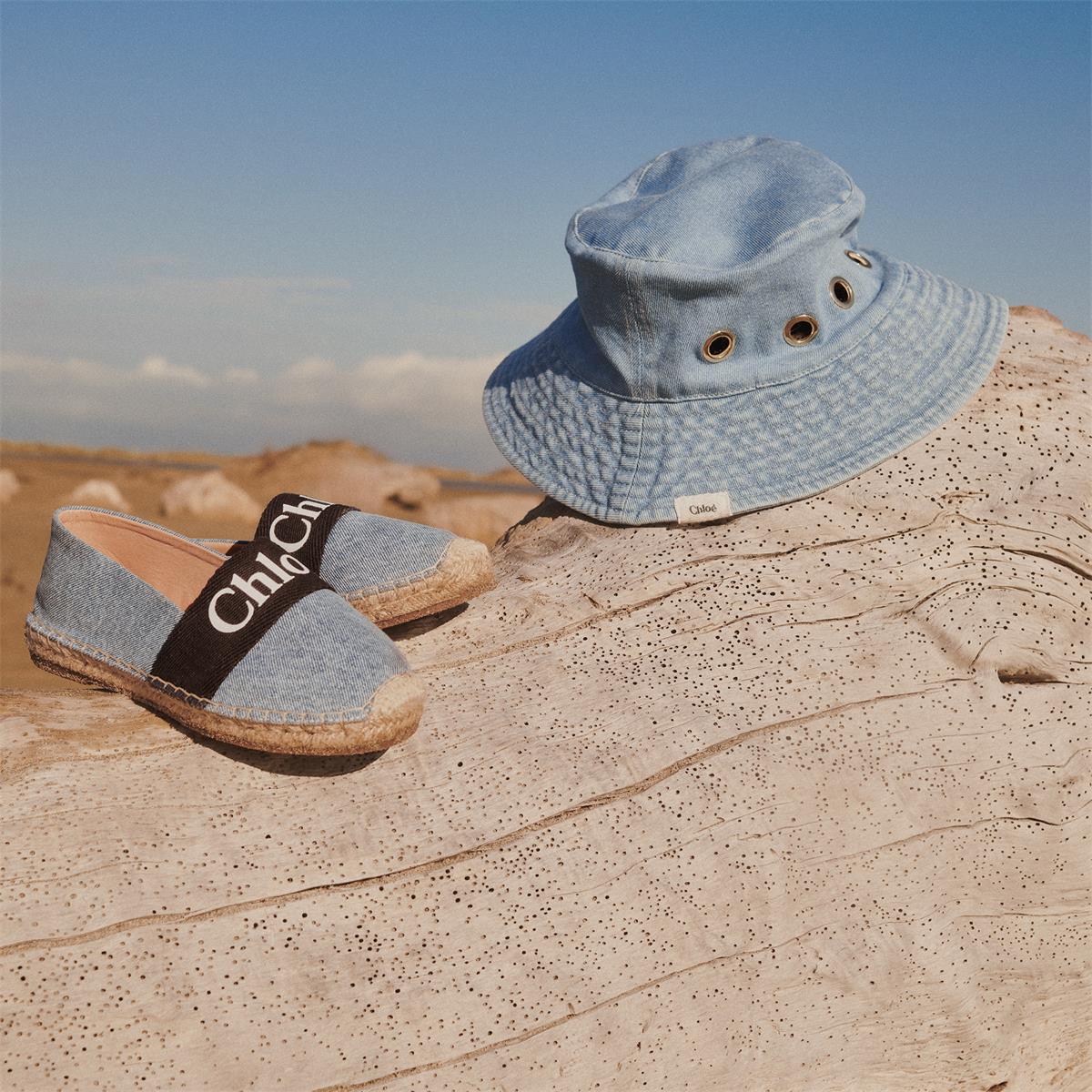 Girls Blue Denim Bucket Hat
