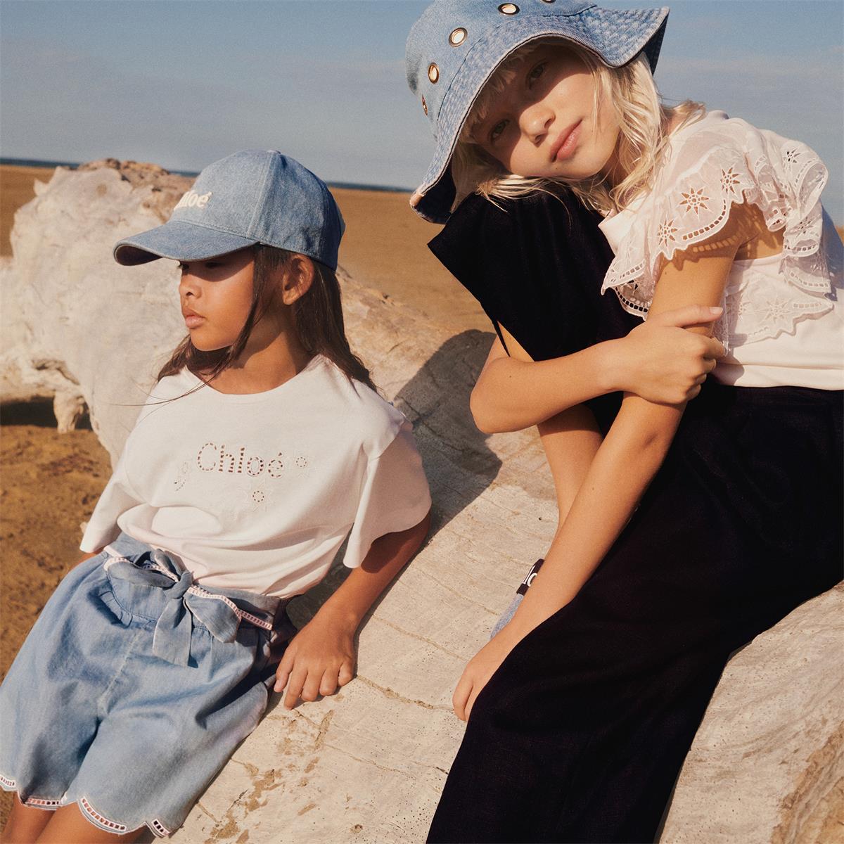 Girls Blue Denim Bucket Hat