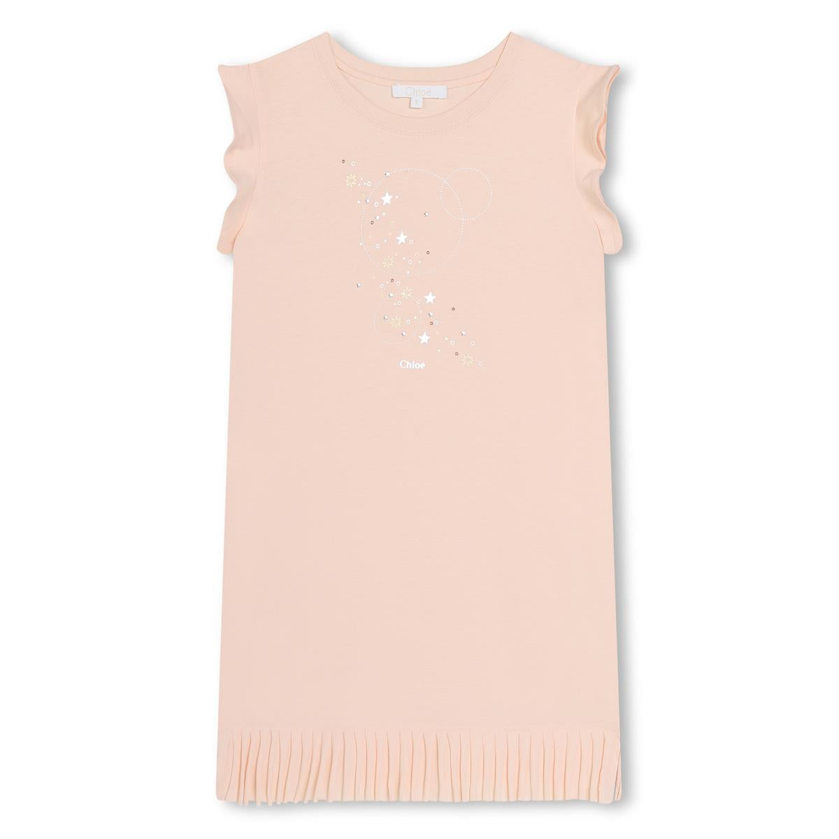 Girls Light Pink Cotton Dress