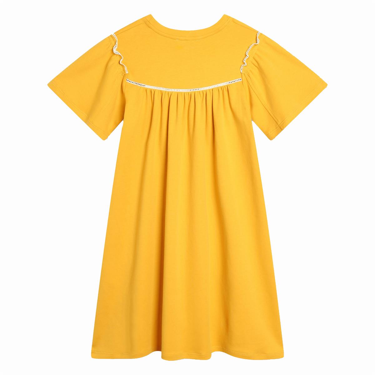 Girls Yellow Cotton Dress