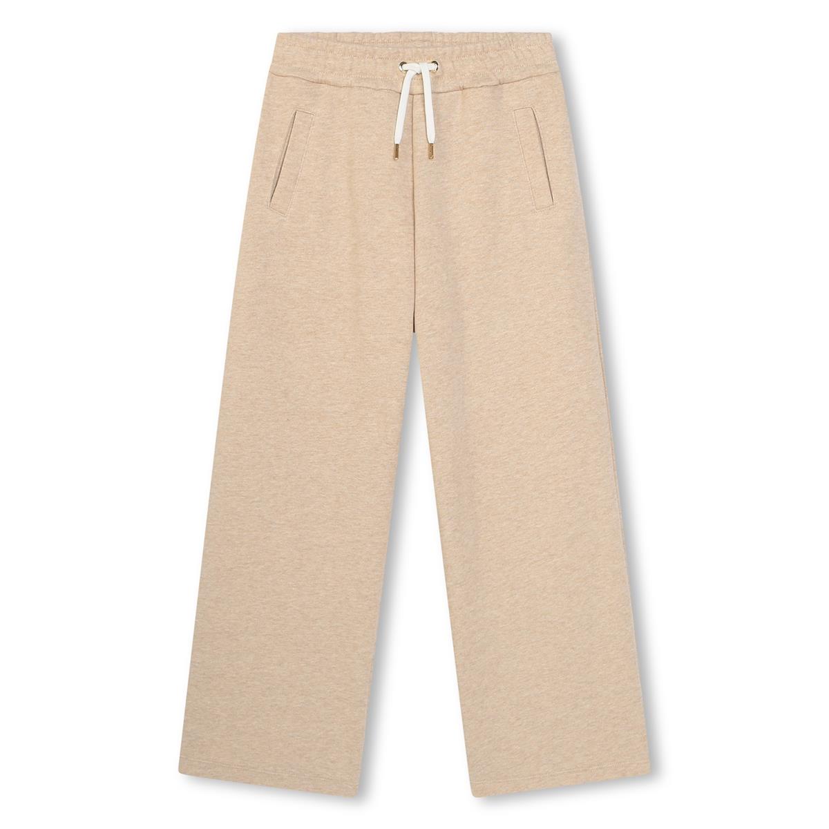 Girls Beige Cotton Trousers