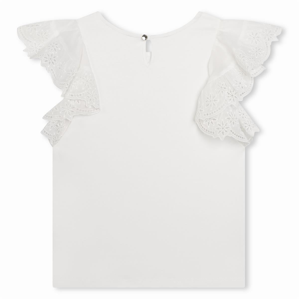 Girls White Cotton Top