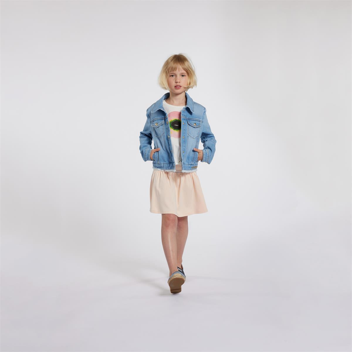 Girls White Cotton T-Shirt