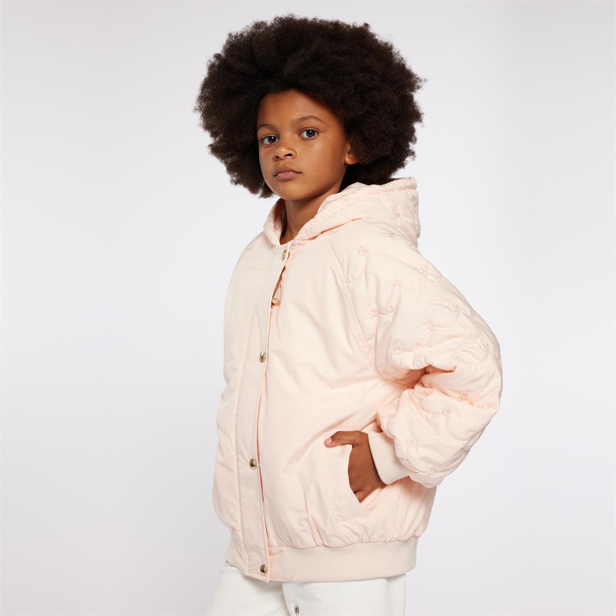 Girls Pink Hooded Jacket