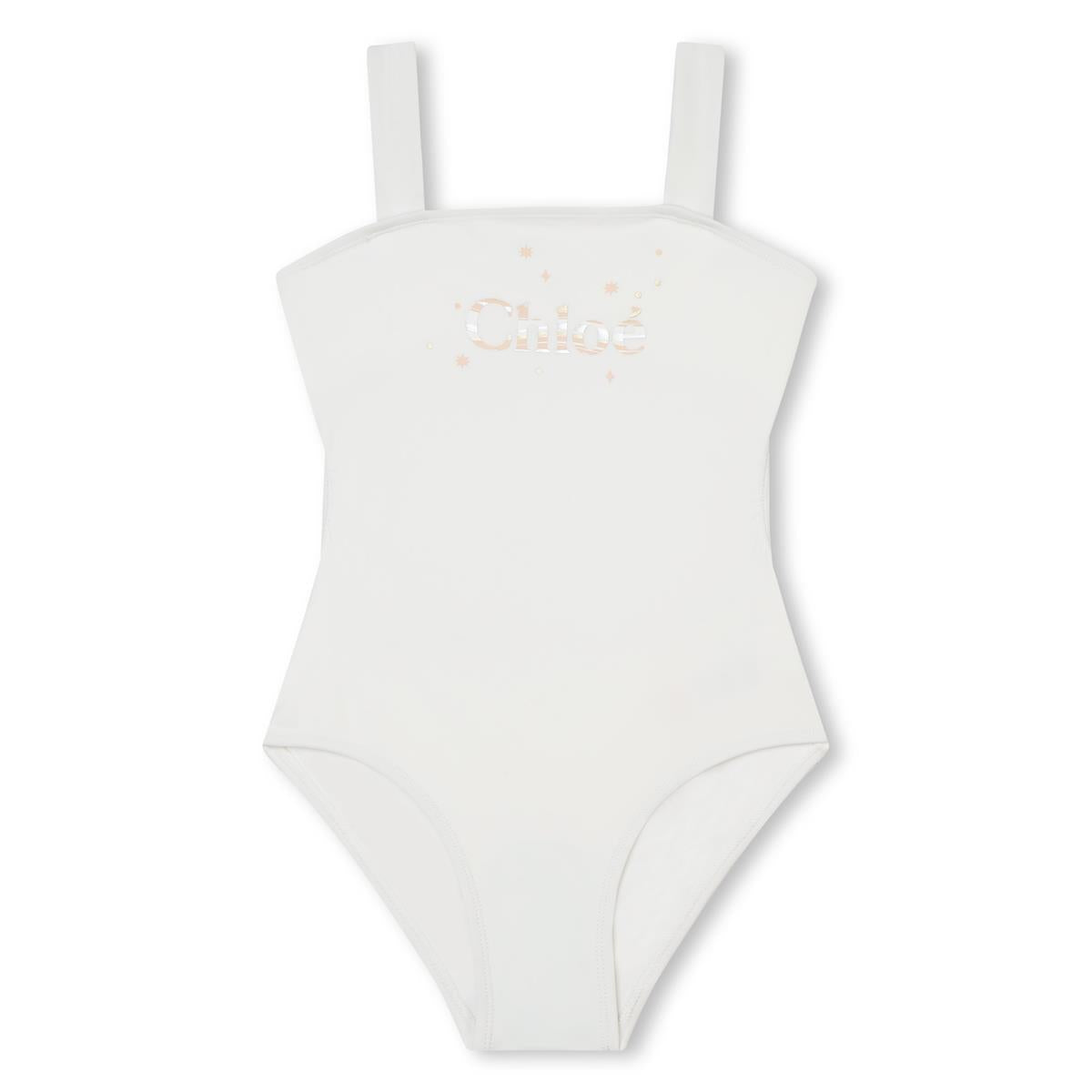 Girls White Swimsuit