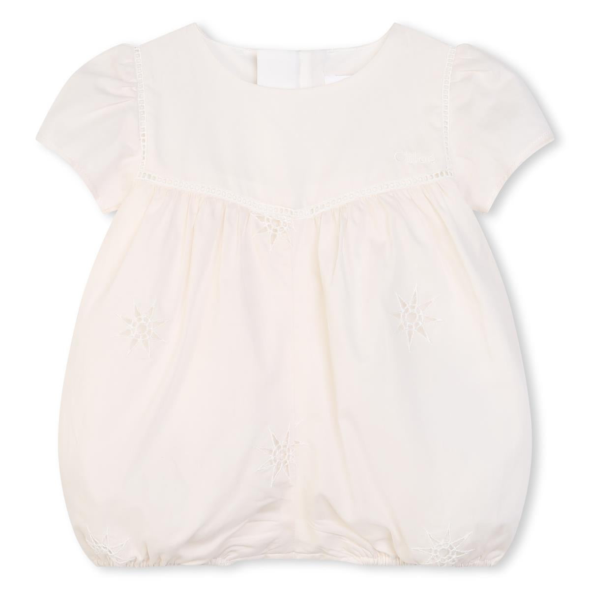 Baby Girls Light Pink Cotton Babysuit