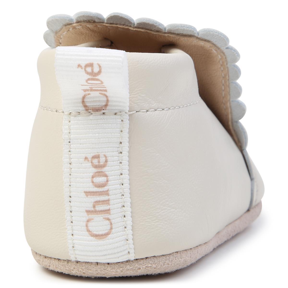 Baby Girls White Flat Shoes