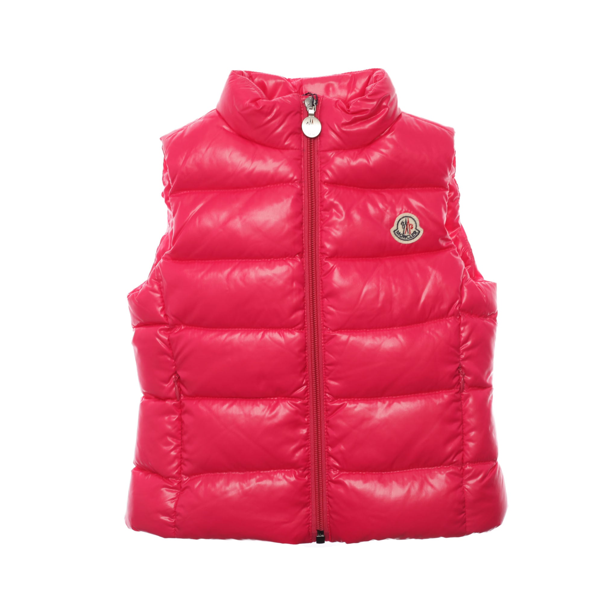 Girls Pink Padded Down 'Ghany' Gilet - CÉMAROSE | Children's Fashion Store - 1