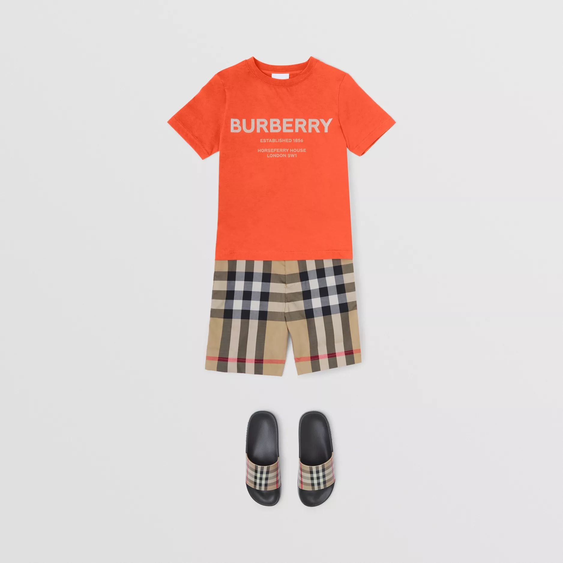 Boy & Girls Orange Cotton T-Shirts