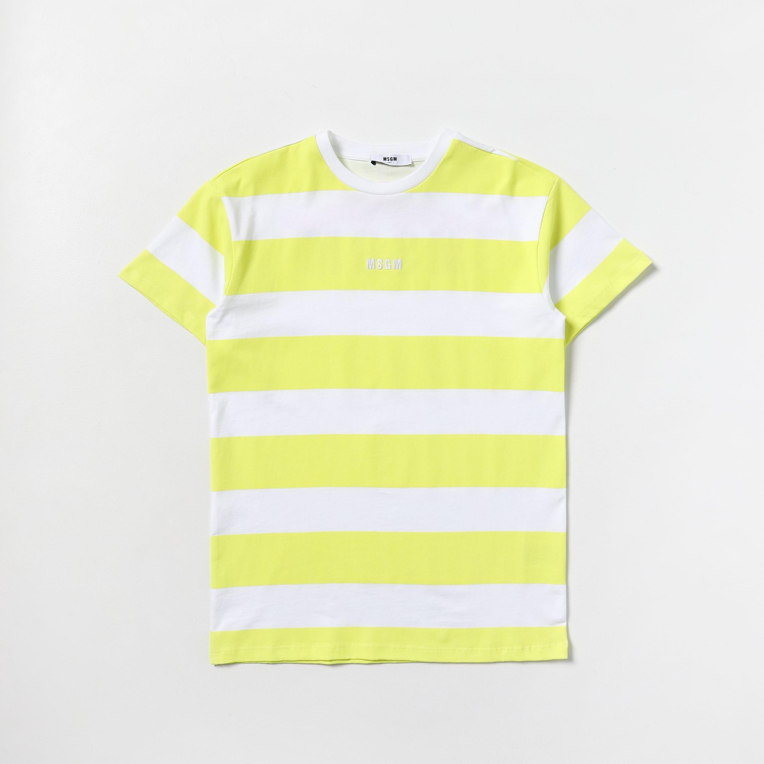 Girls Yellow Stripe Cotton Dress