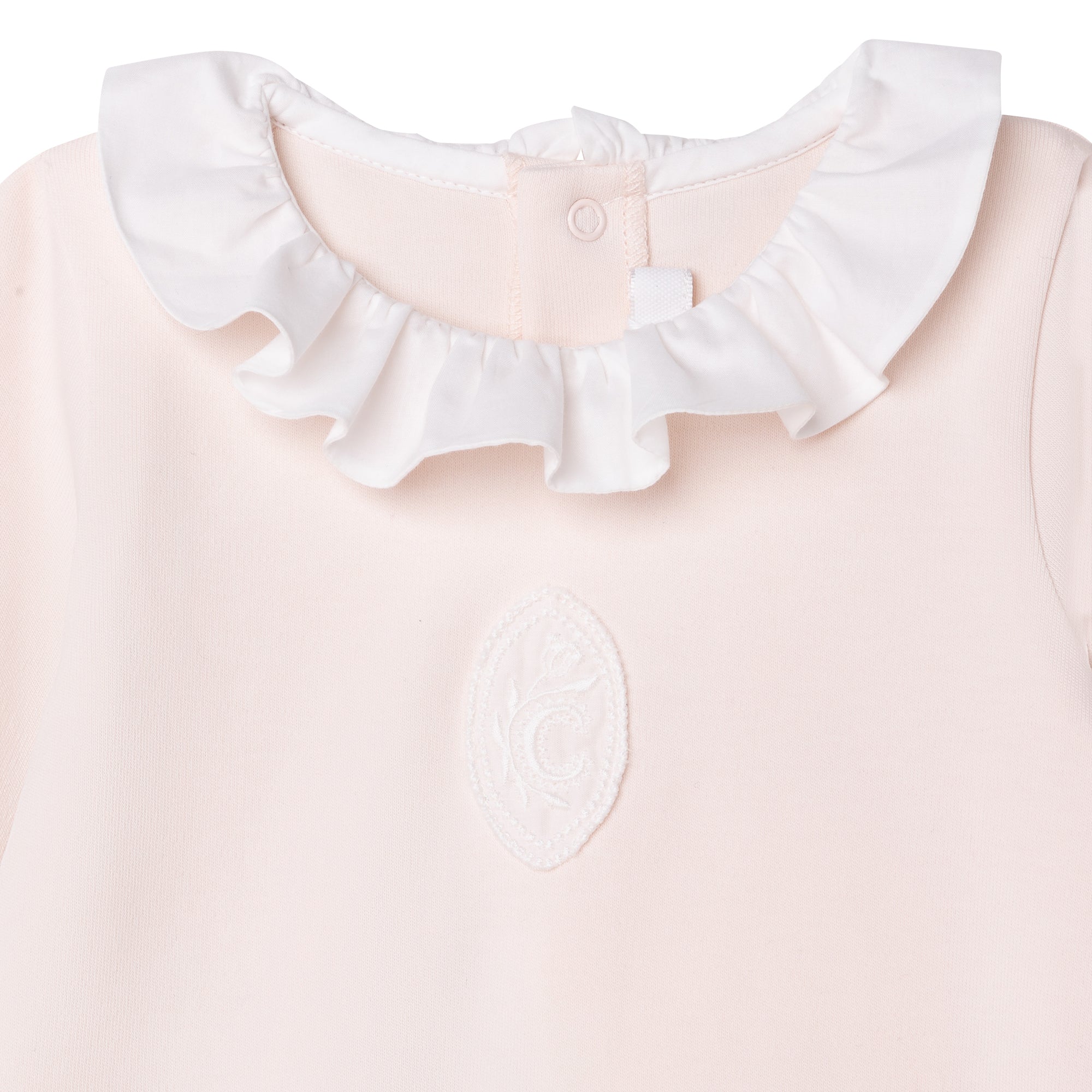 Baby Girls Pink Cotton Babysuit