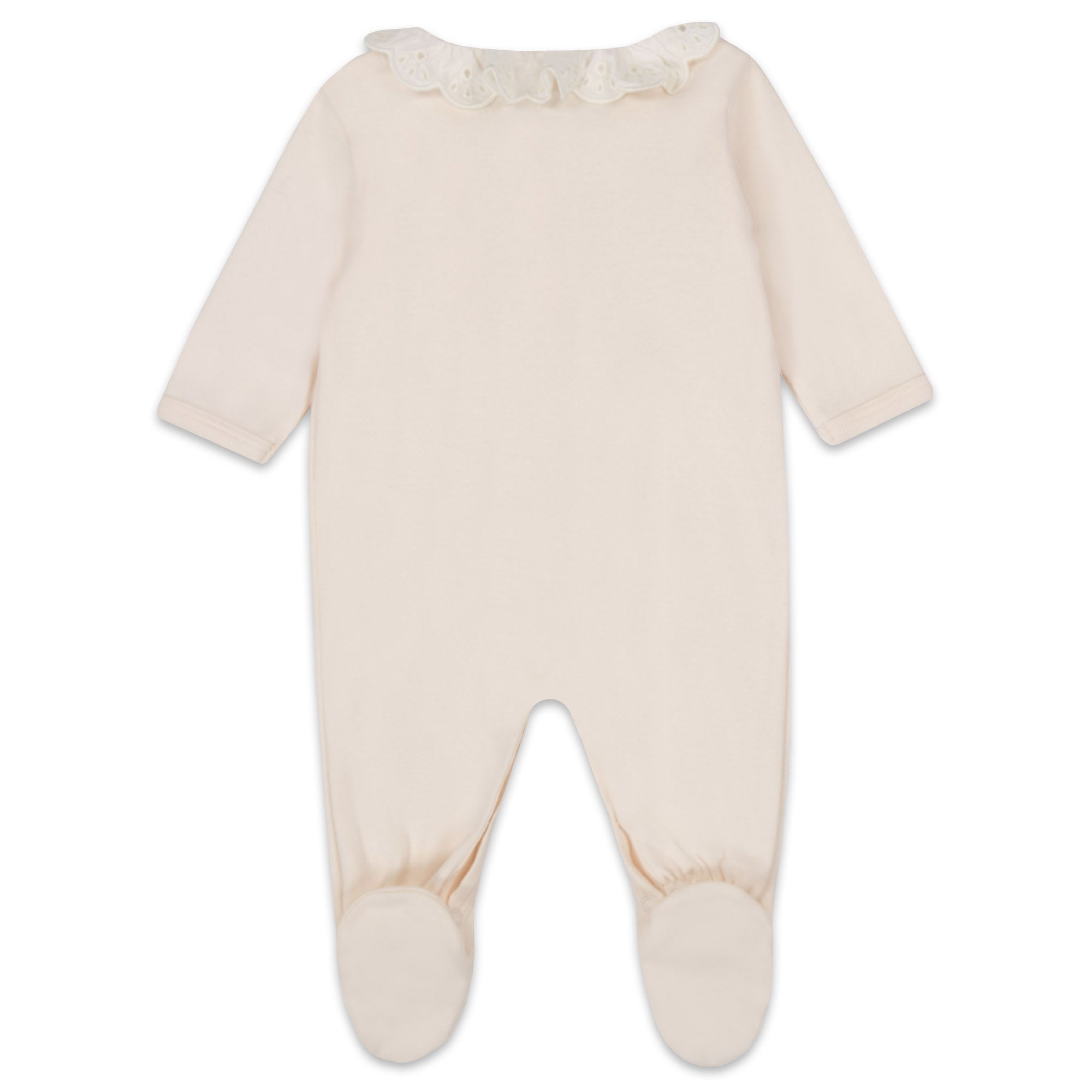 Baby Girls Ivory Cotton Babysuit Set