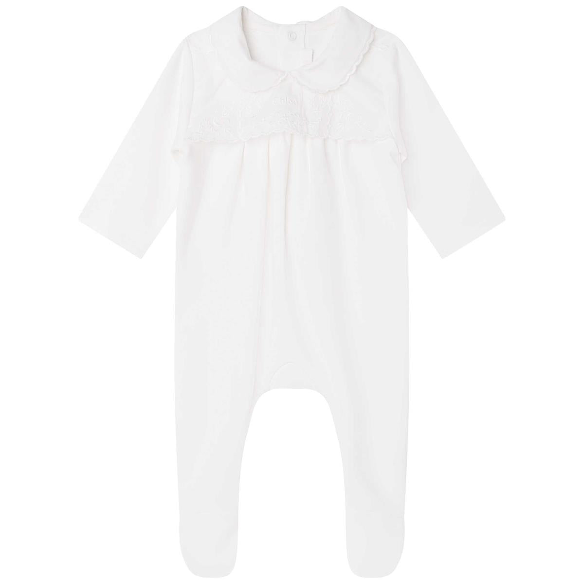 Baby Girls White Babysuit