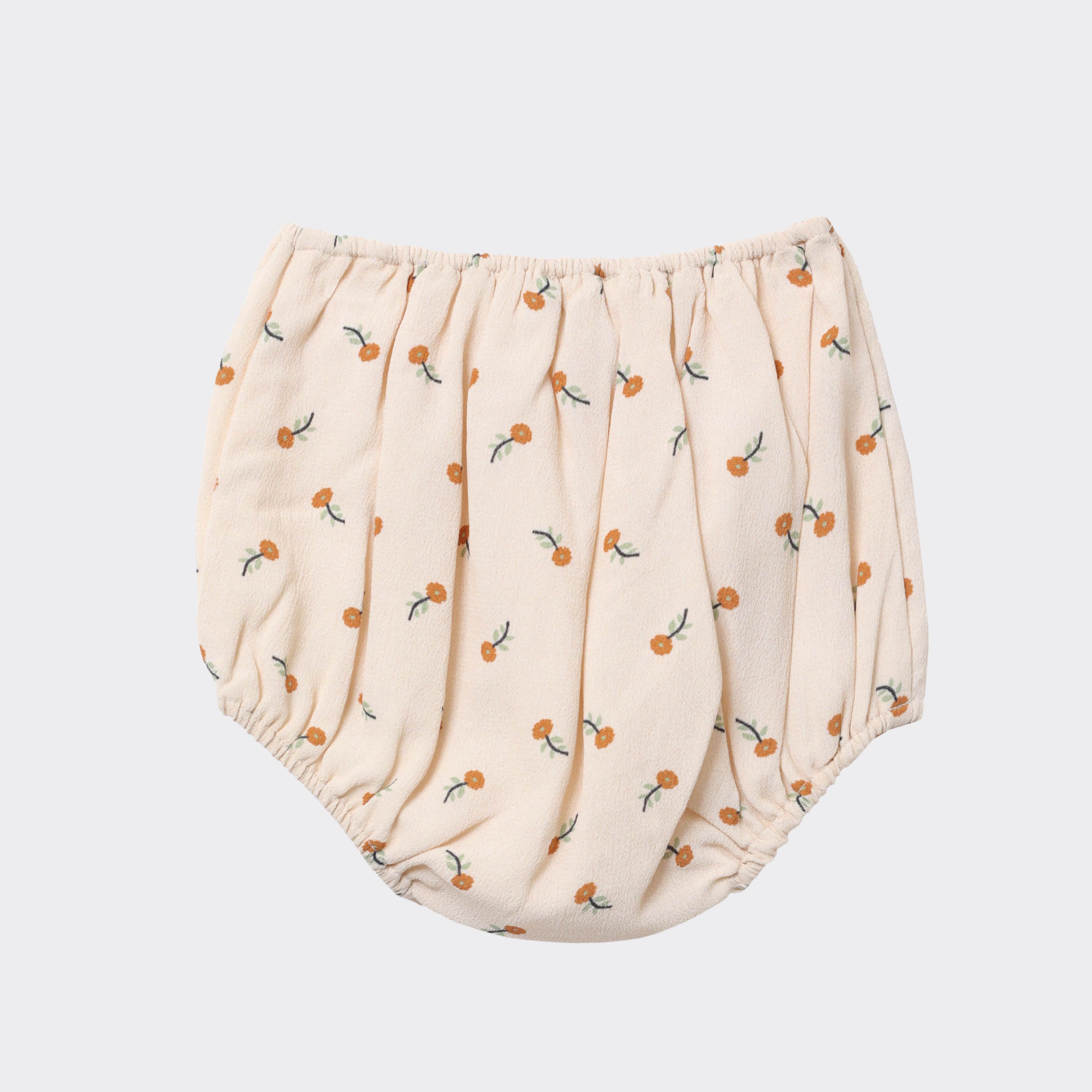 Baby Girls White Printed Bloomers