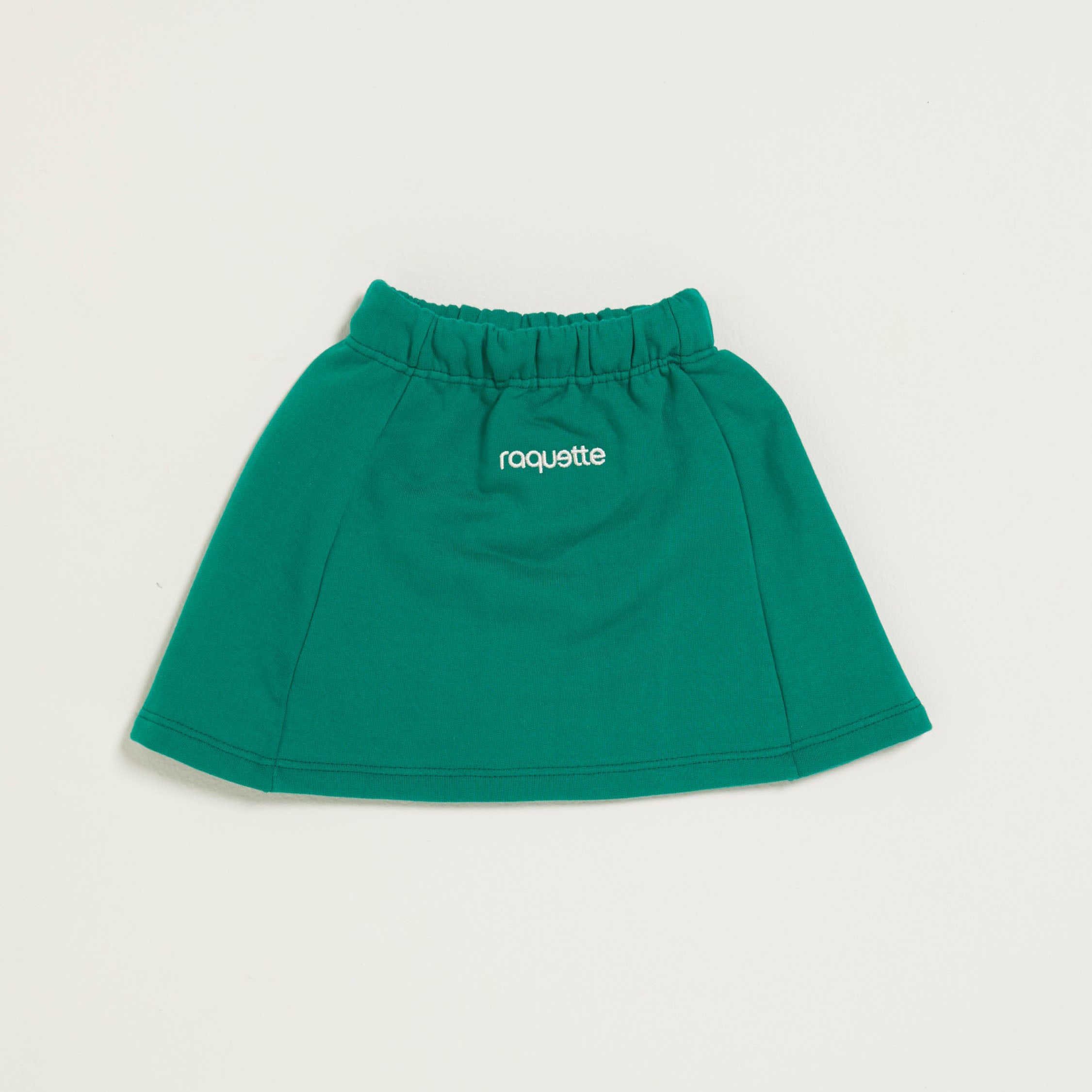 Girls Green Logo Cotton Skirt