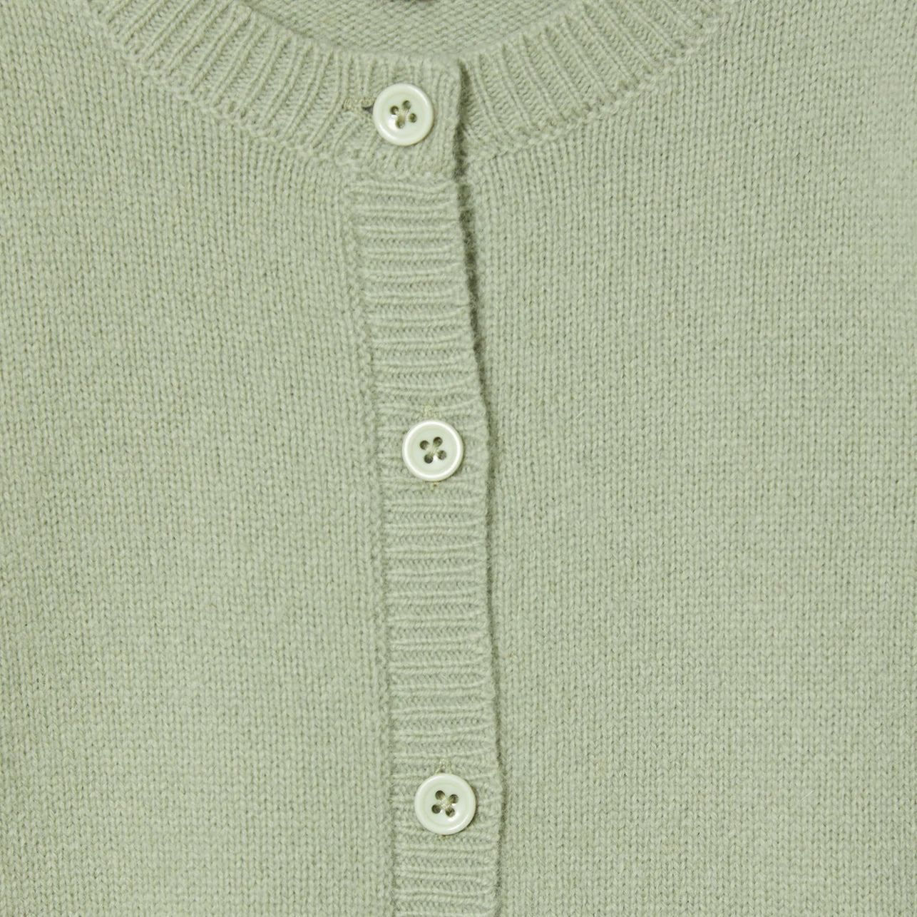 Girls Green Wool Cardigan