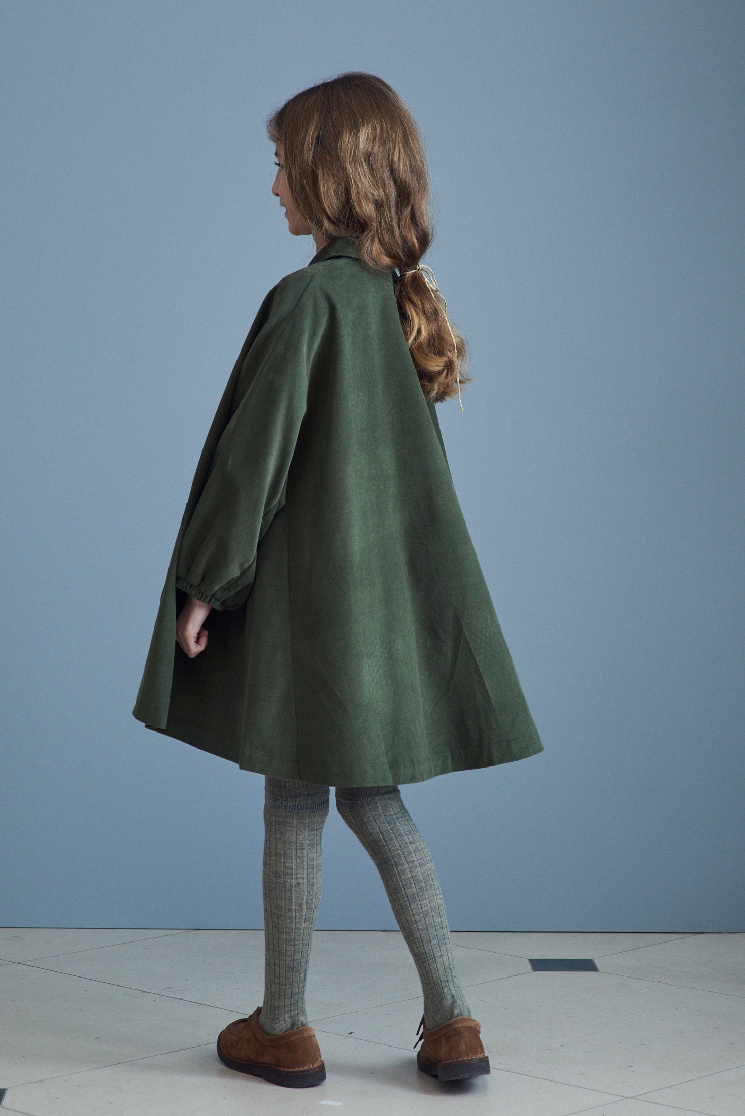 Girls Green Cotton Dress