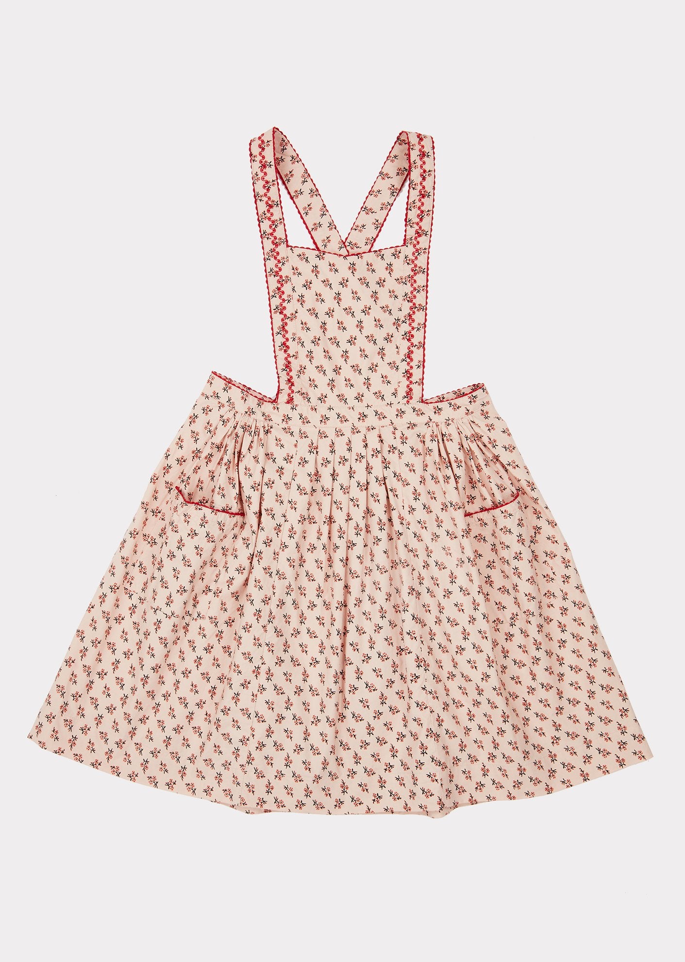 Girls Peach Goose Pinafore