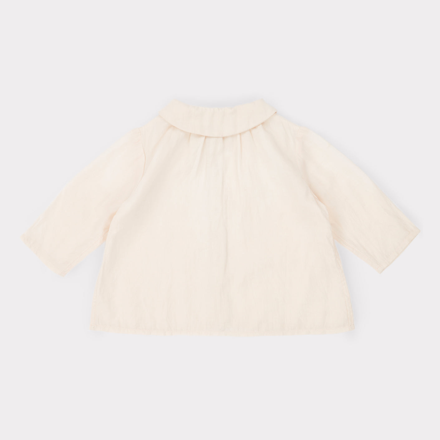 Baby Girls White Cotton Shirt