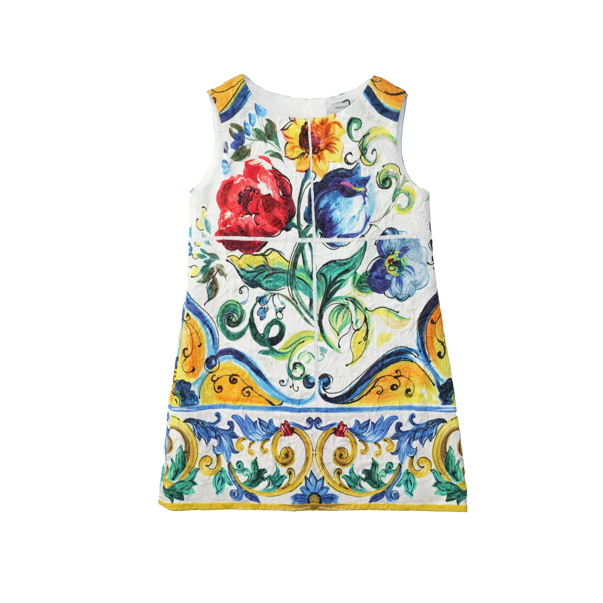 Girls Multicolor Maiolica Bouqut Printed Dress - CÉMAROSE | Children's Fashion Store - 1
