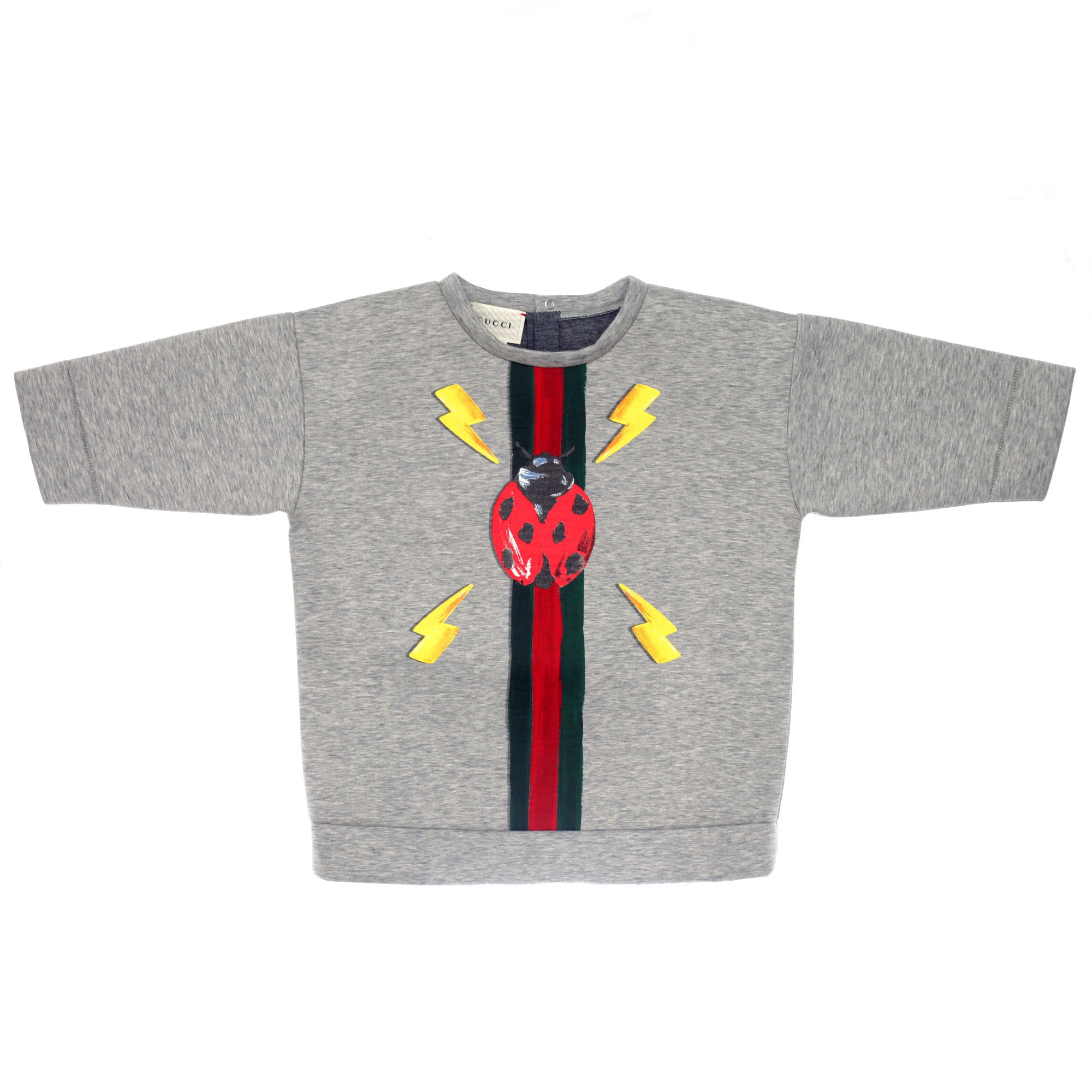 Baby Grey Coccinella Printed Trims Cotton Sweatshirt - CÉMAROSE | Children's Fashion Store - 2