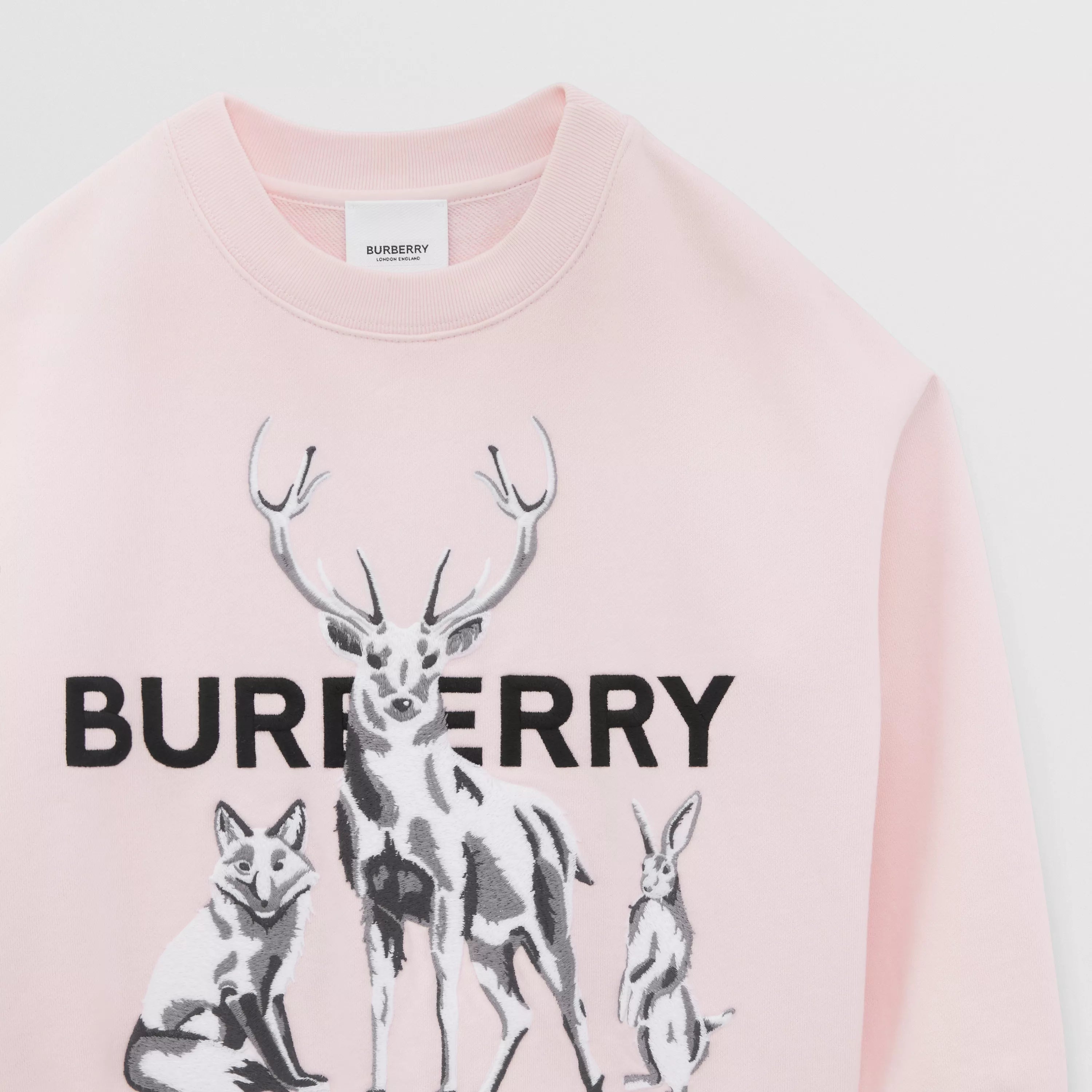 Girls Pink Printed Cotton Sweatshirt
