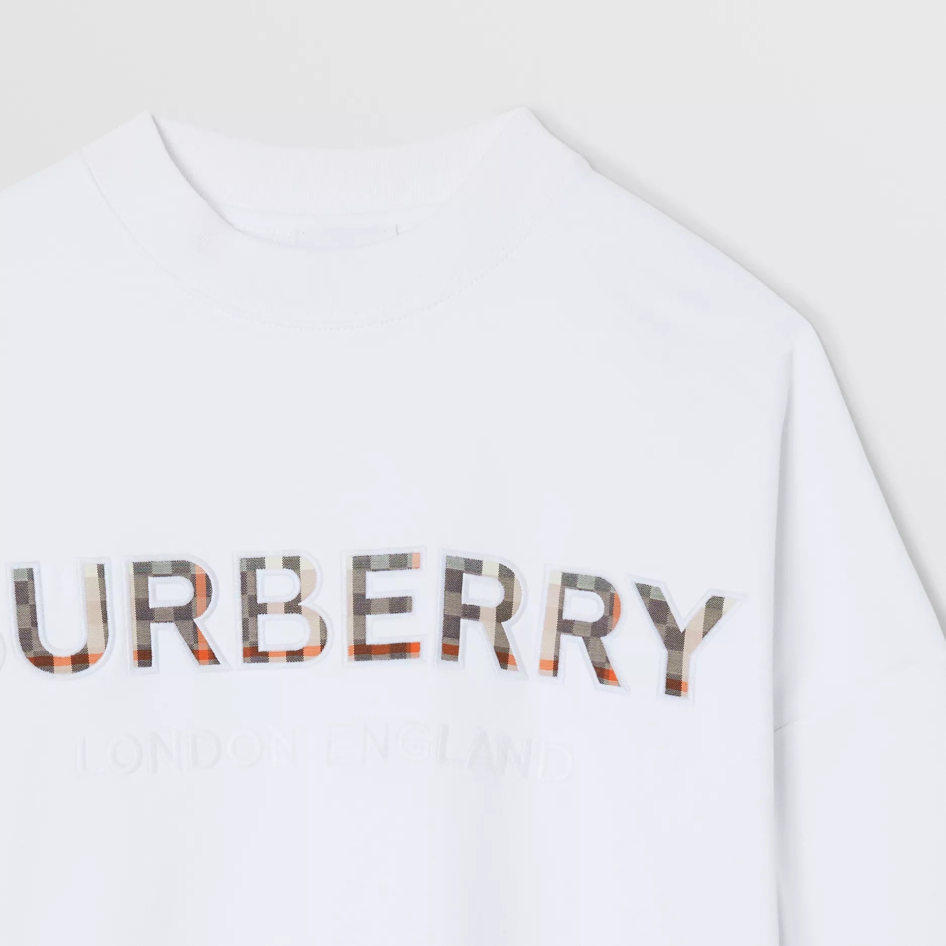 Boys & Girls White Logo Cotton Sweatshirt