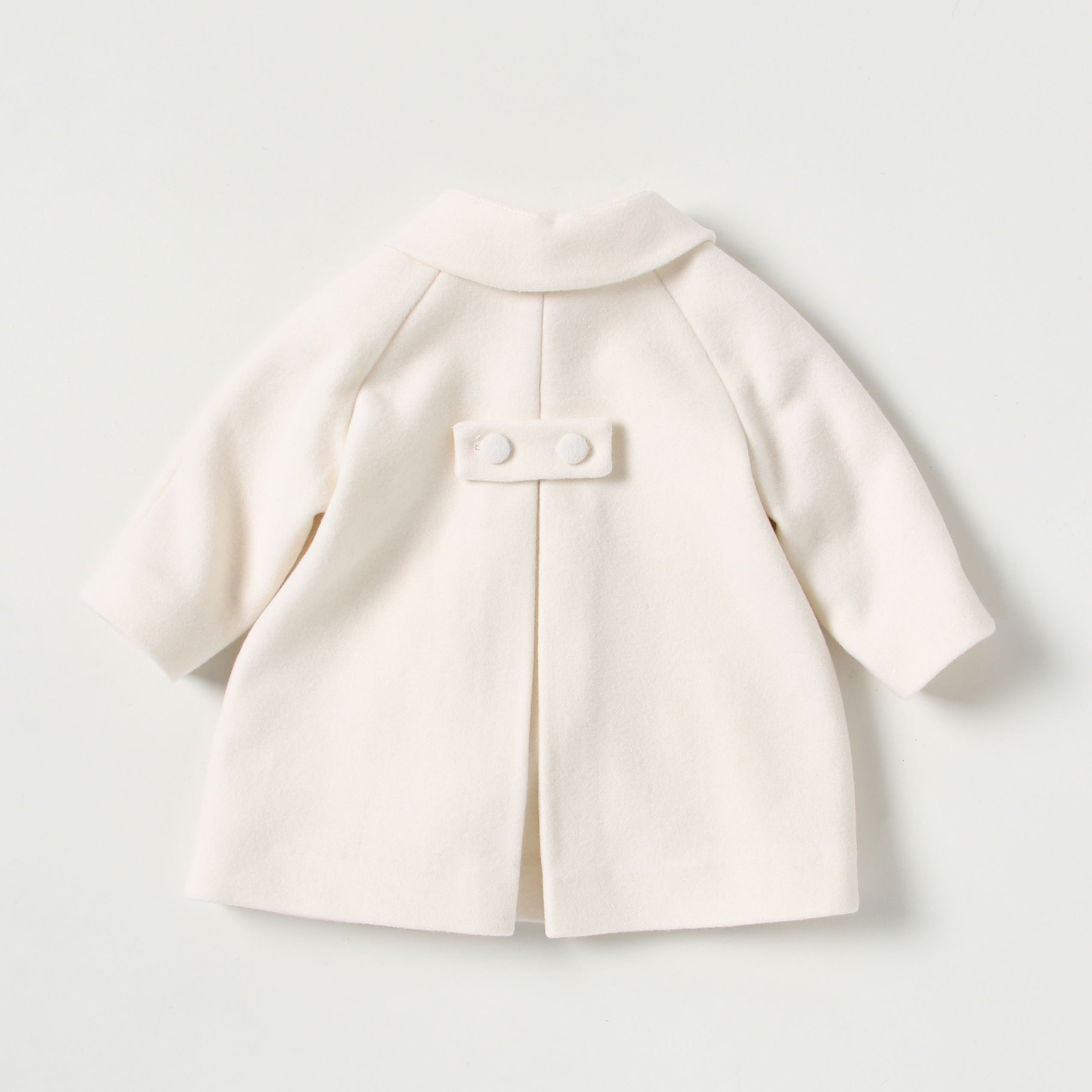 Baby Girls White Wool Coat