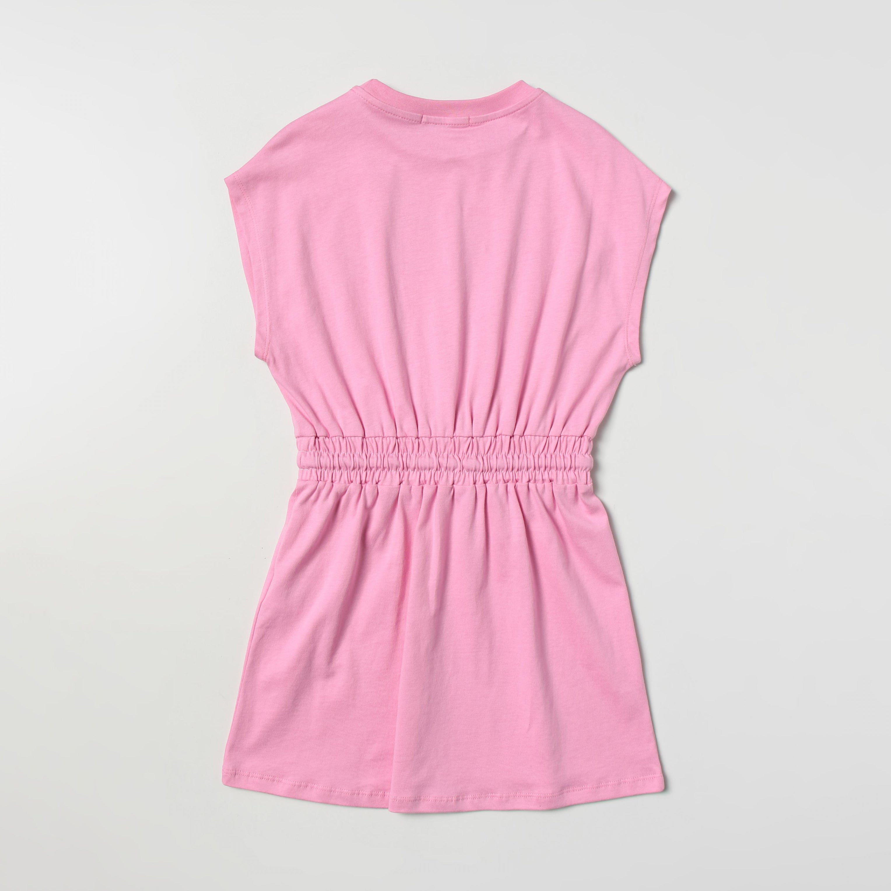 Girls Pink Logo Cotton Dress
