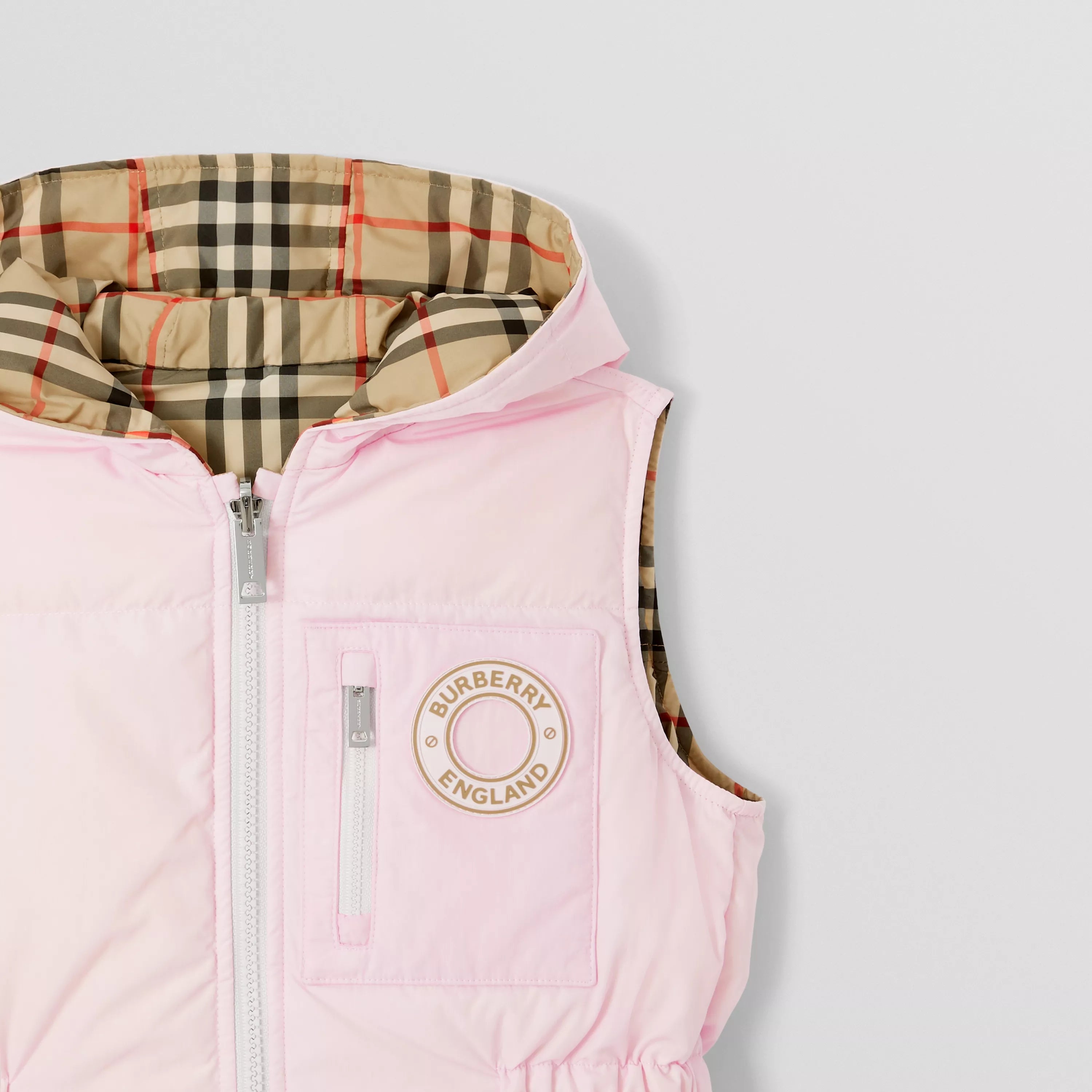 Girls Pink Padded Gilet