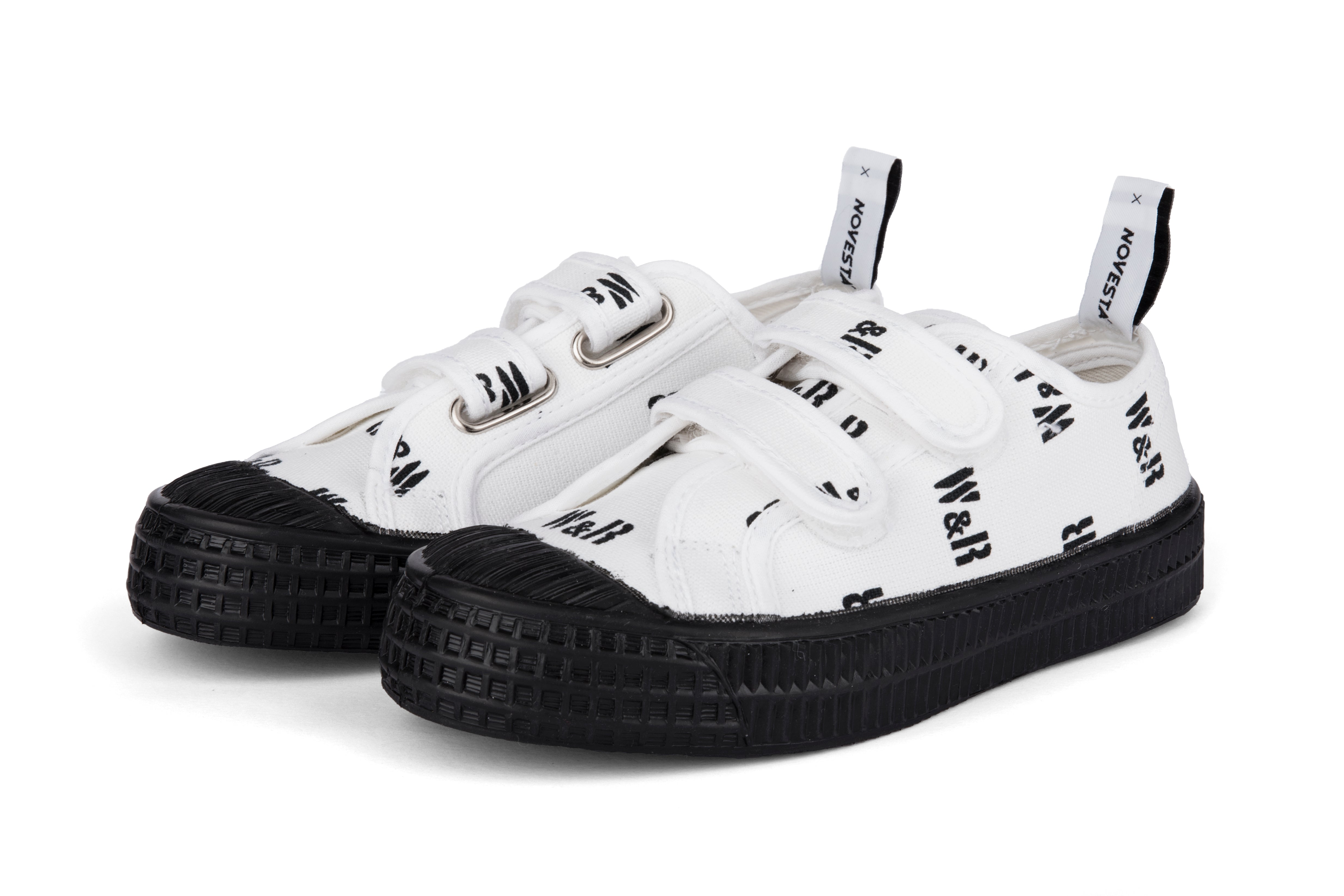 Girls White Velcro Logo Shoes