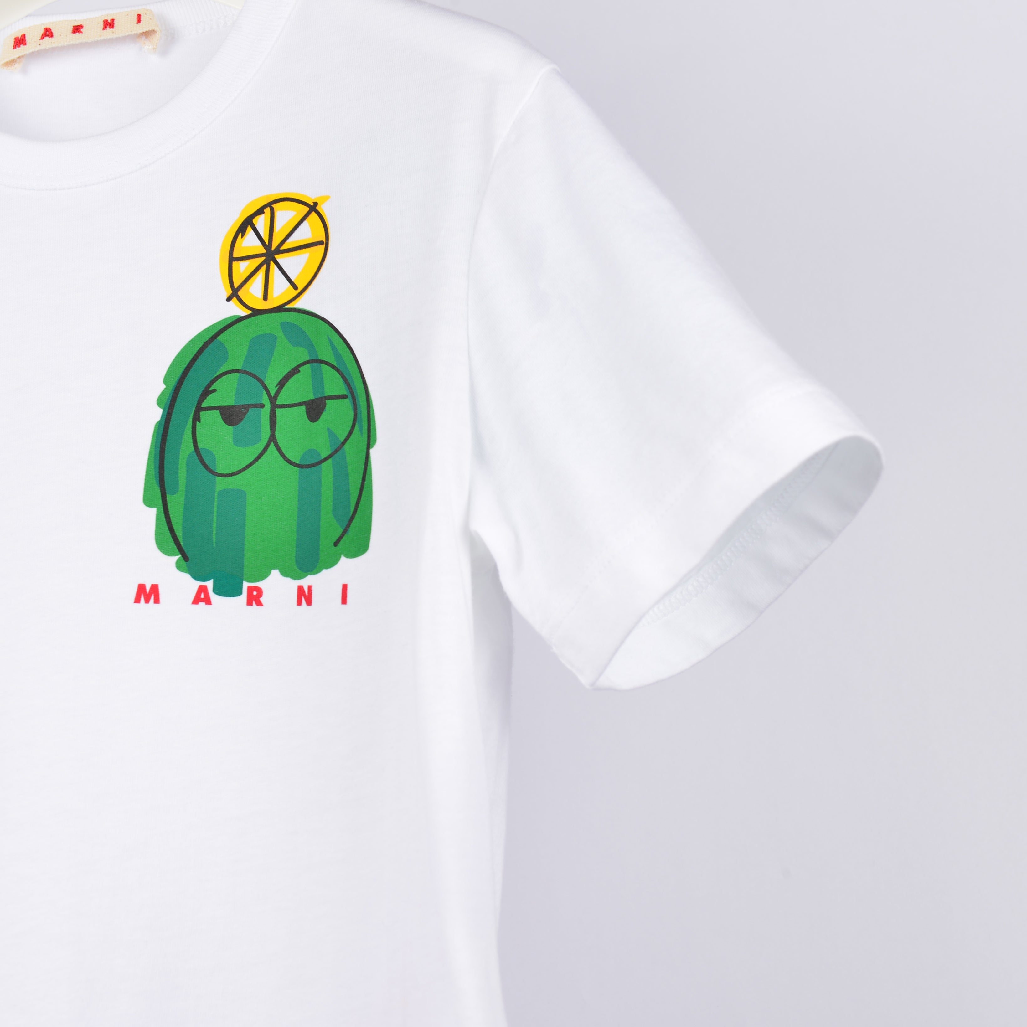 Girls White Cotton T-shirt