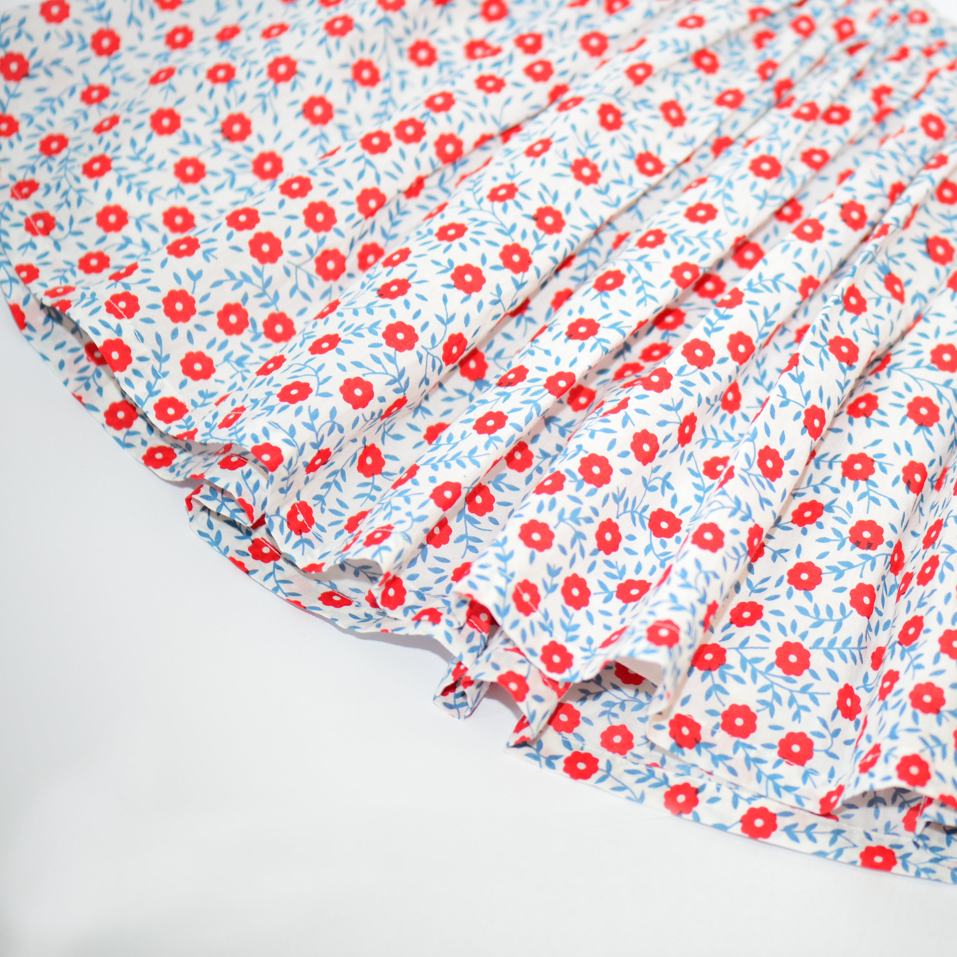Girls Flower Printed Cotton Skirt