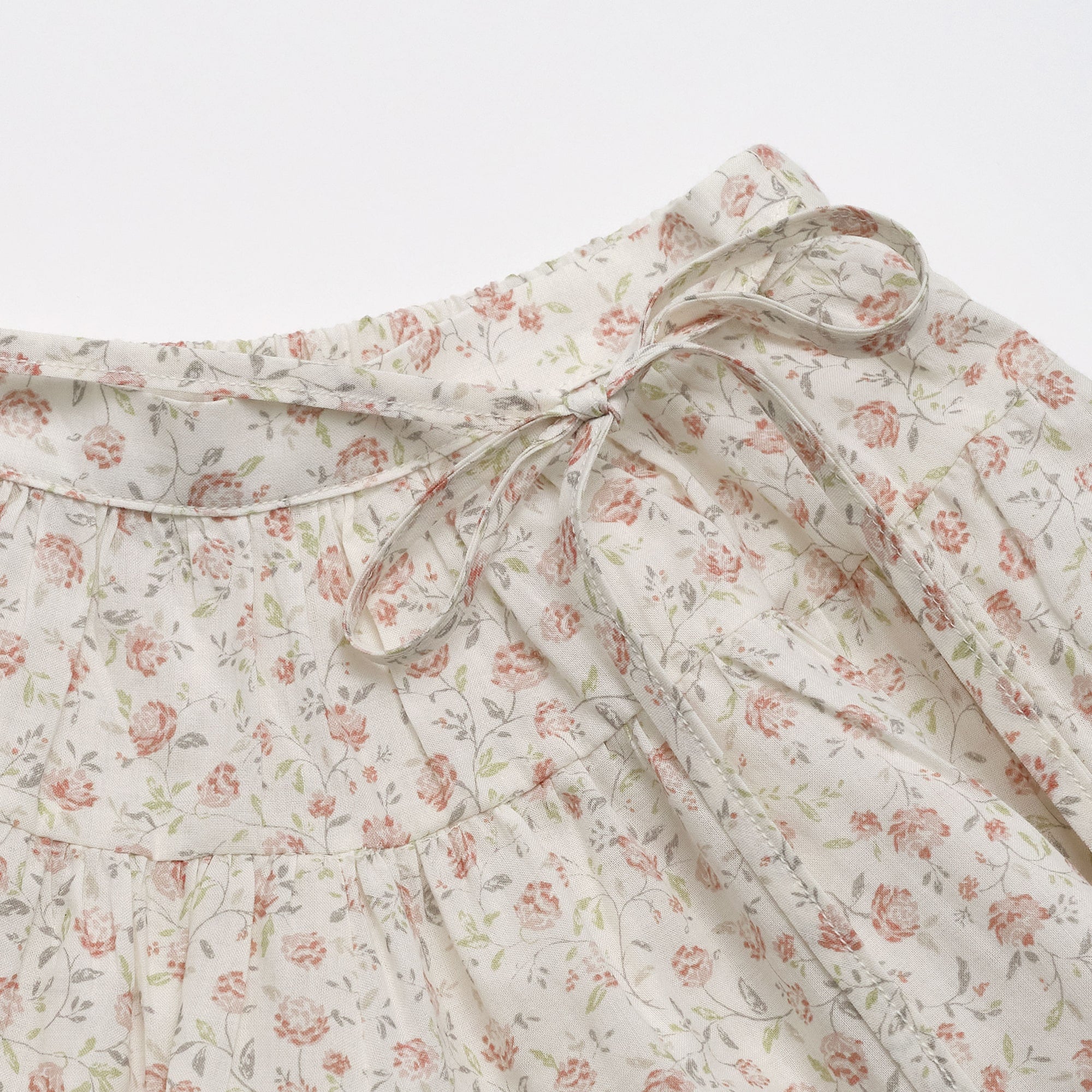 Girls Pink Floral Cotton Shorts