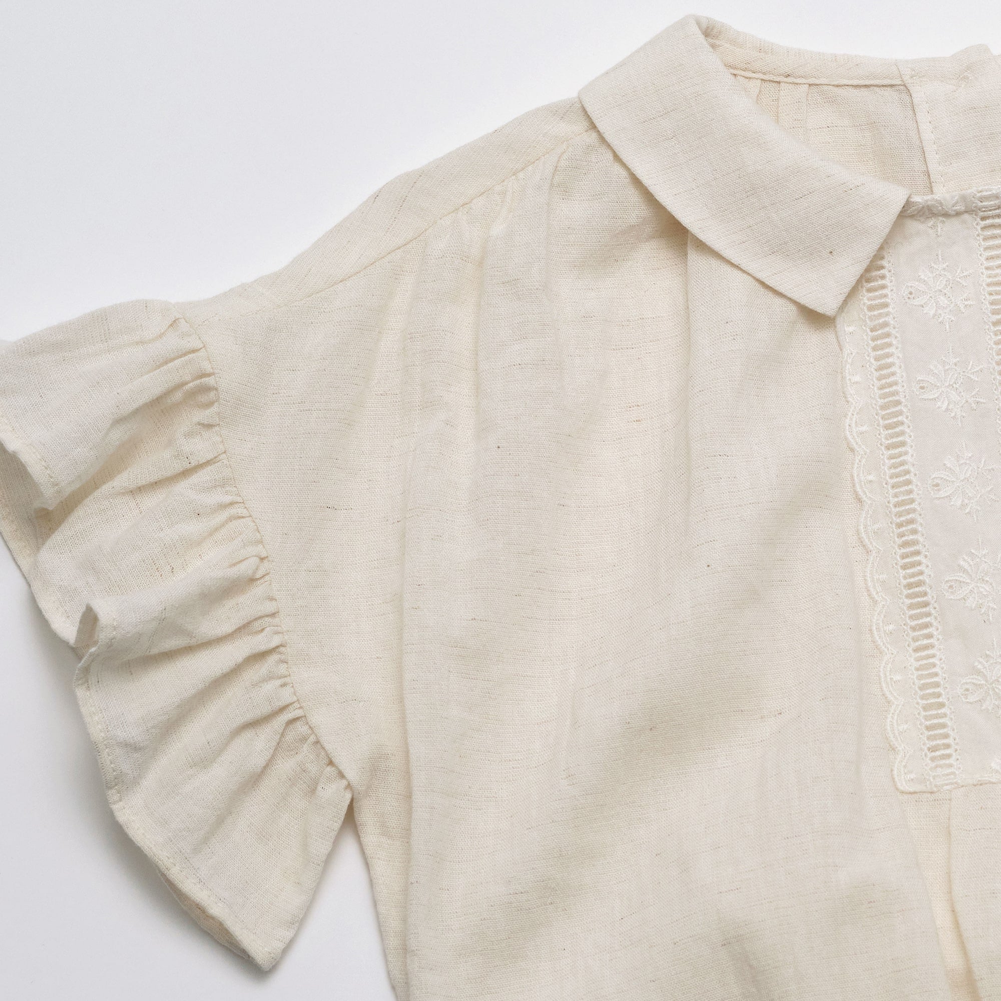 Girls White Cotton Top