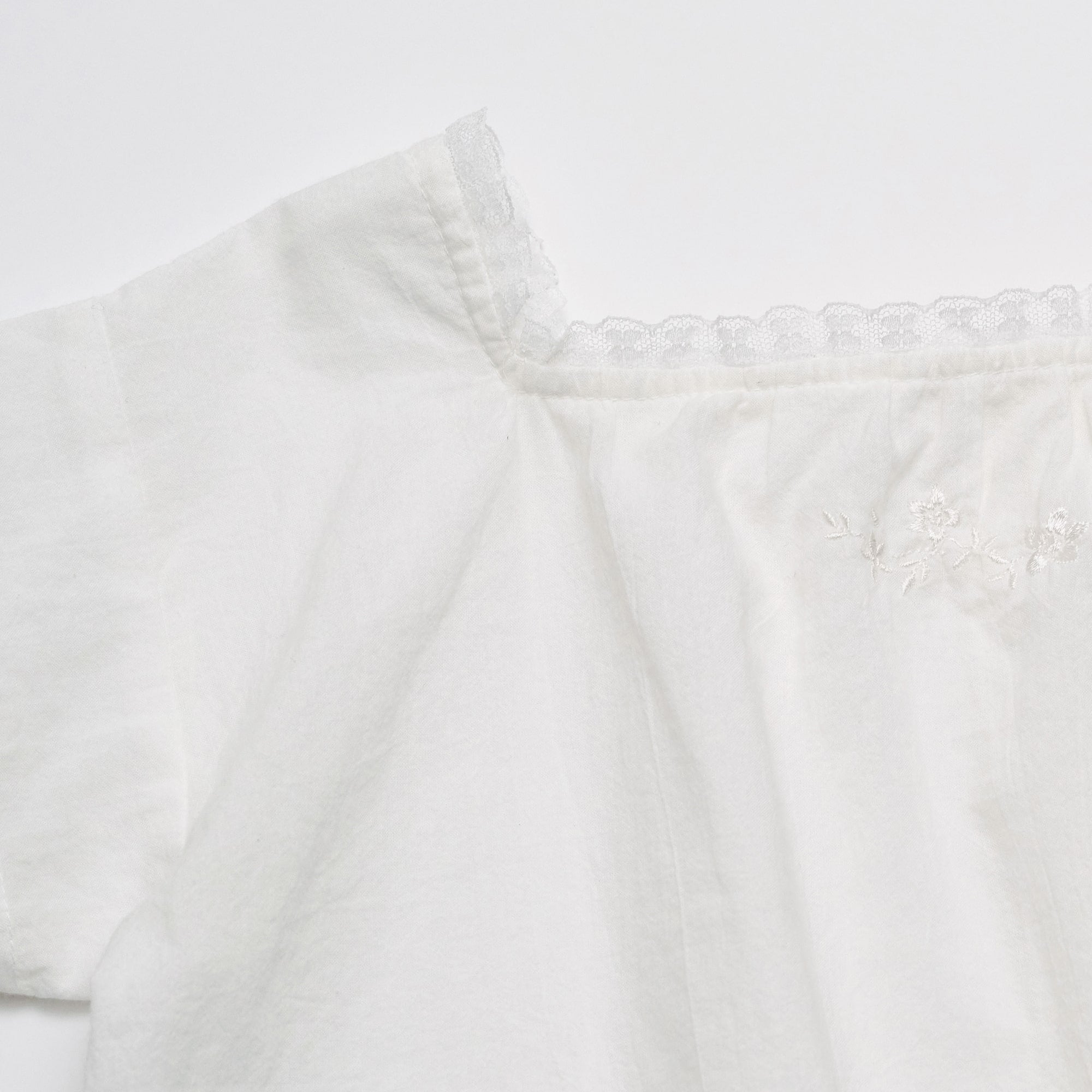 Girls White Cotton Top