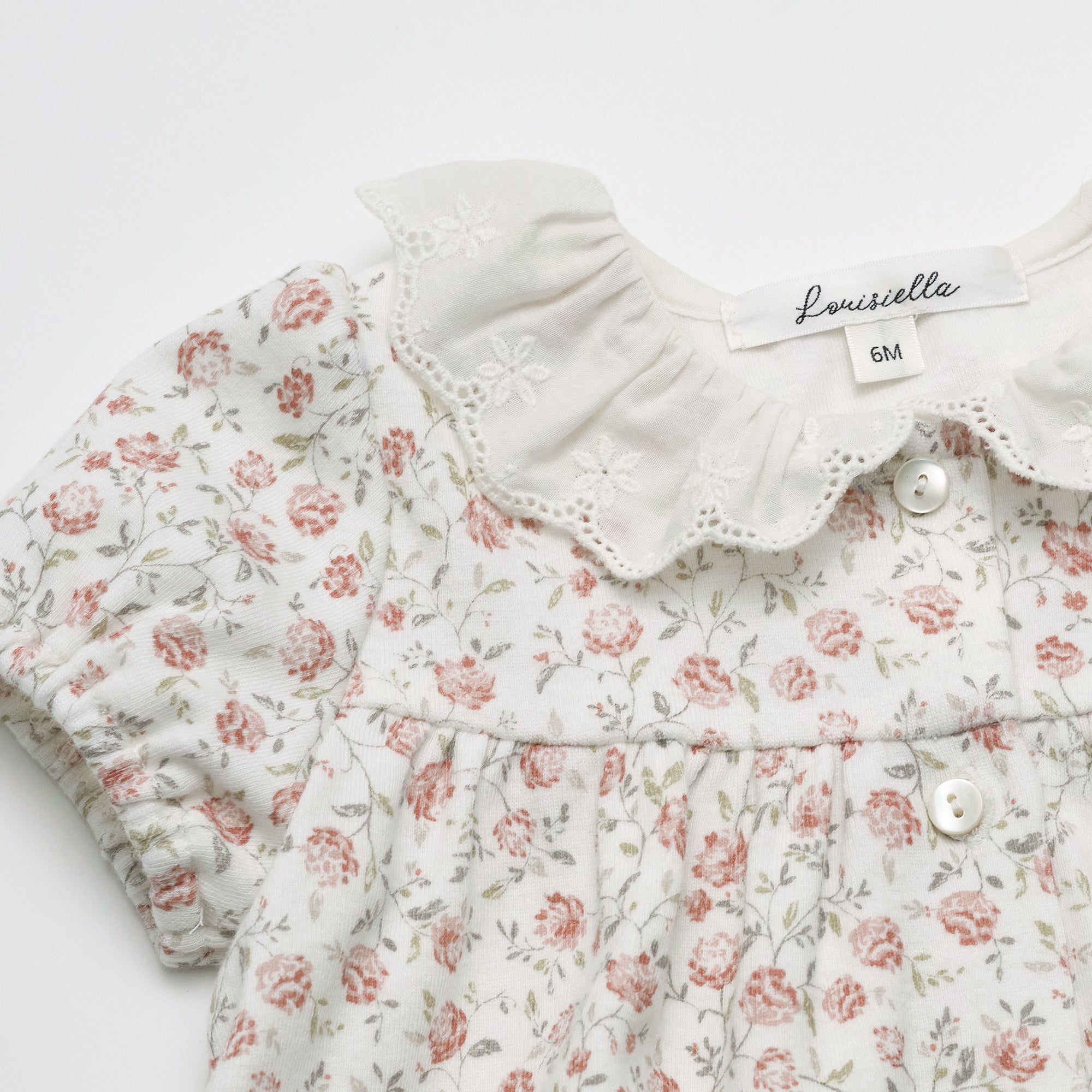 Baby Girls Pink Floral Cotton Set
