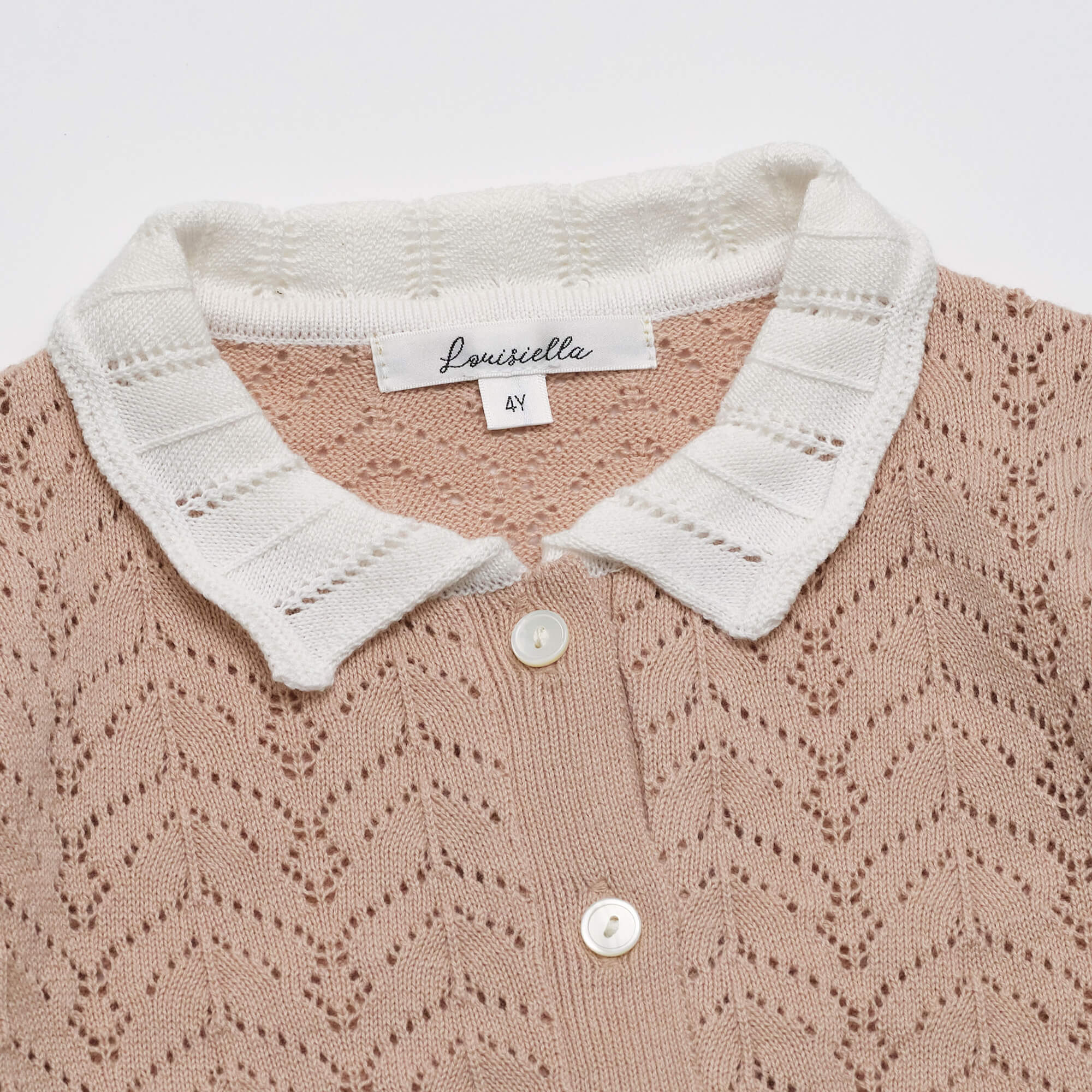 Girls Pink Knit Cardigan