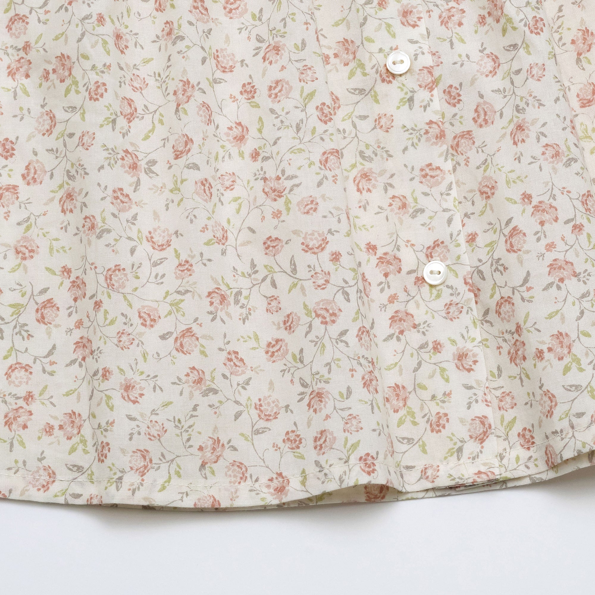 Girls Light Pink Floral Cotton Top