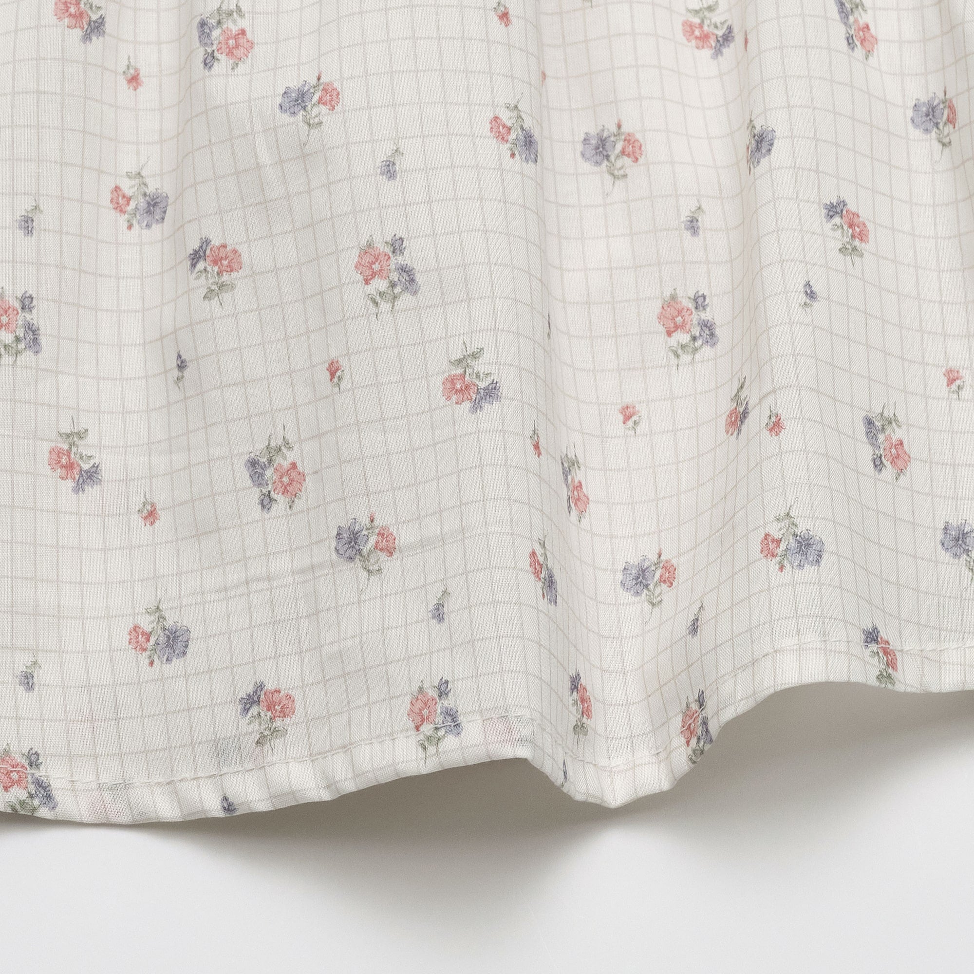 Girls Violet Floral Cotton Shorts