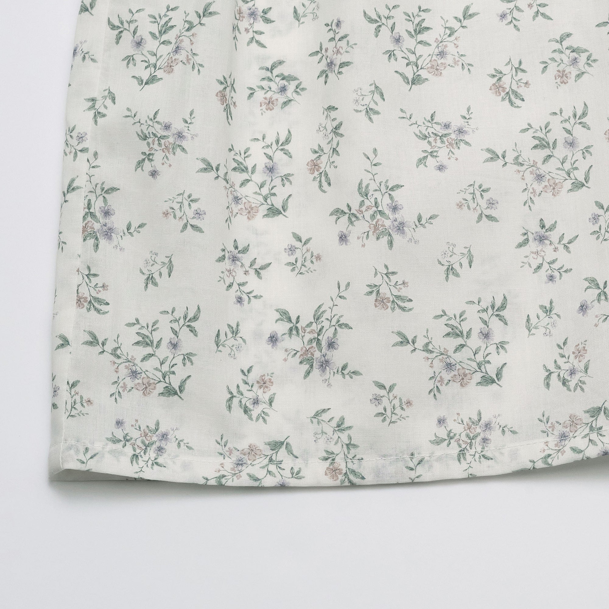 Girls Green Floral Cotton Trousers