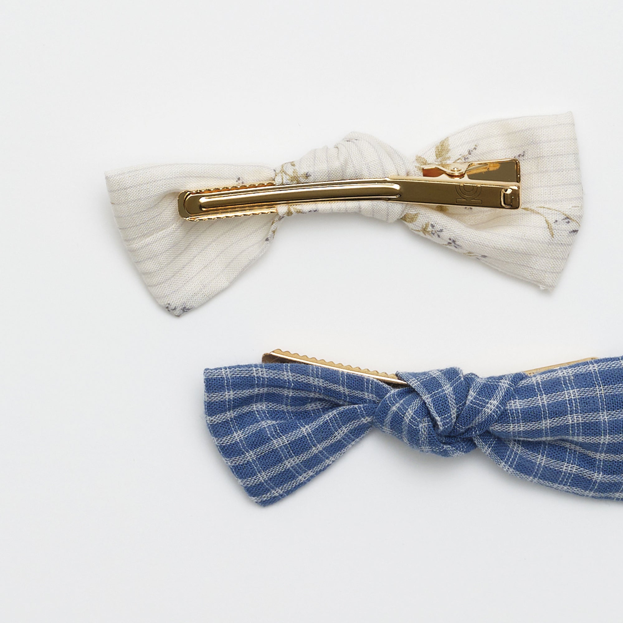 Girls Blue Check Hair Clip