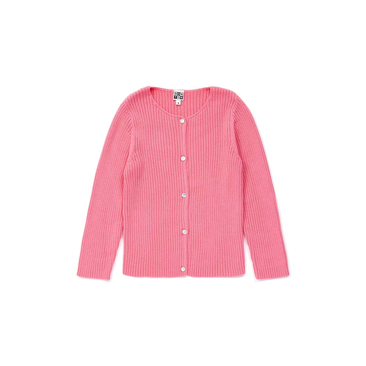 Girls Pink Cotton Cardigan
