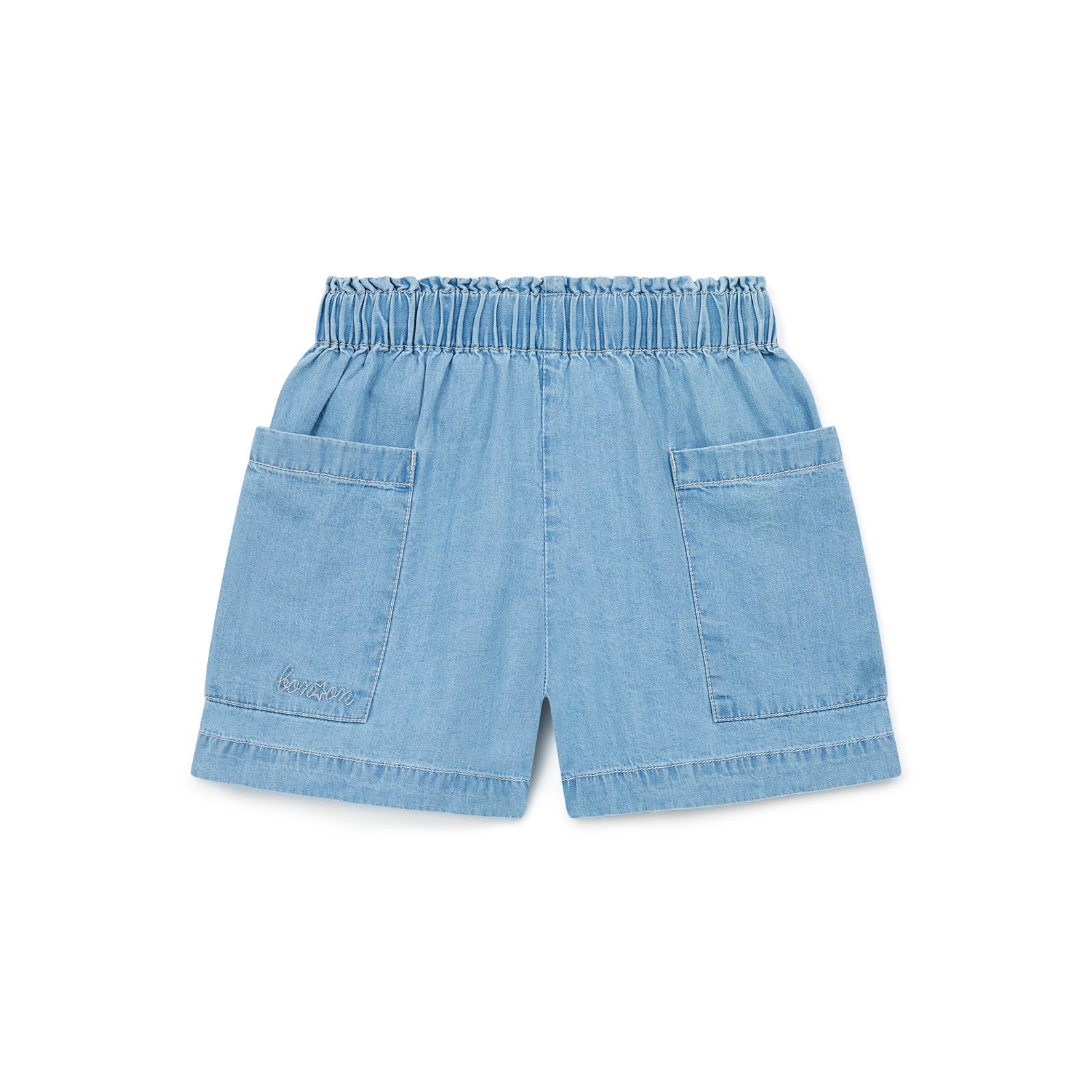 Girls Light Blue Denim Short