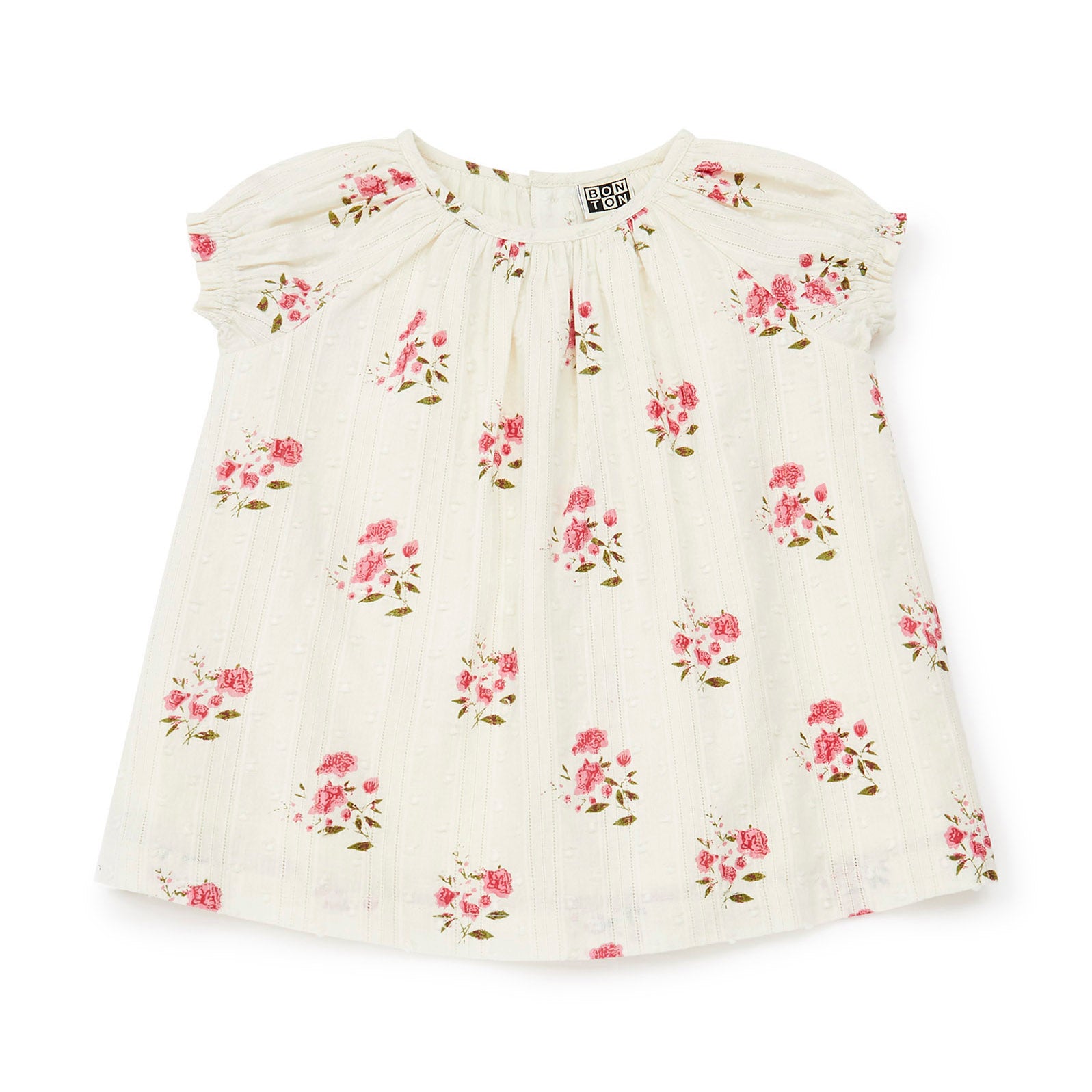 Baby Girls White Flower Cotton Dress
