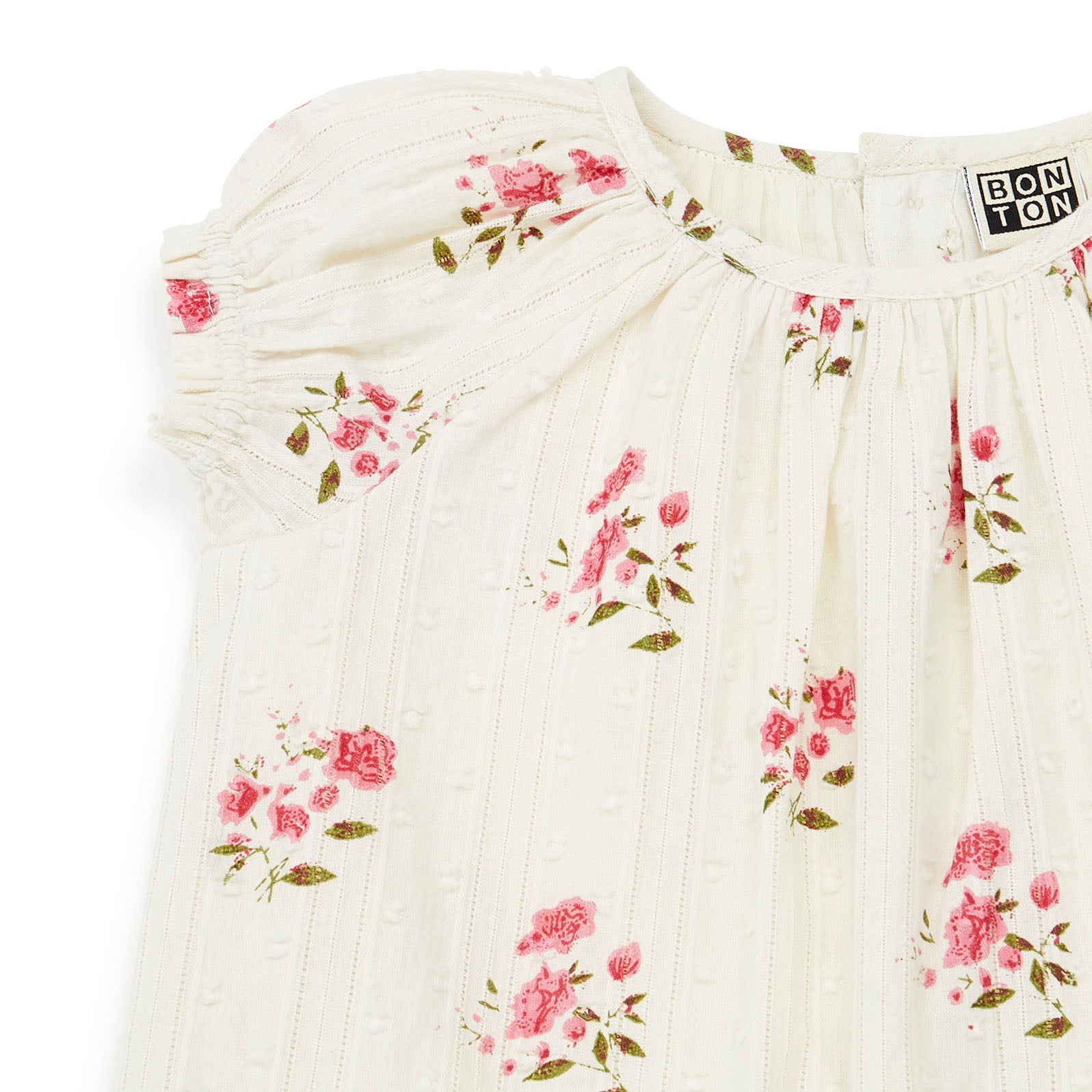Baby Girls White Flower Cotton Dress