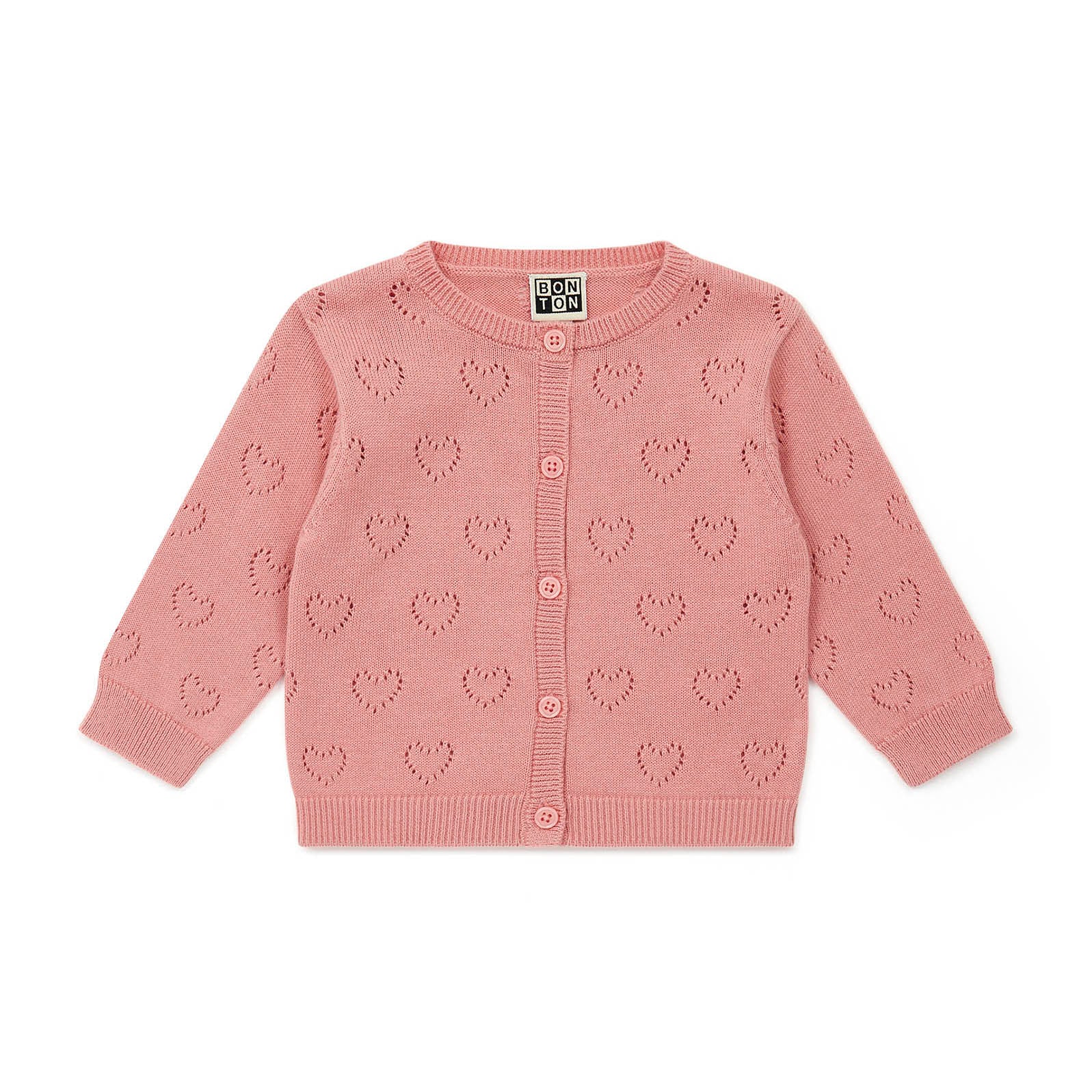 Baby Girls Pink Heart Cardigan