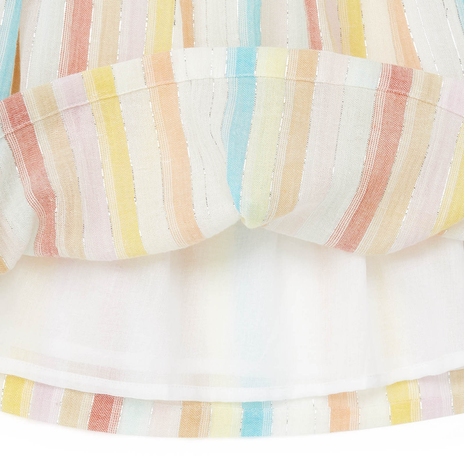 Girls Multicolor Stripe Cotton Dress